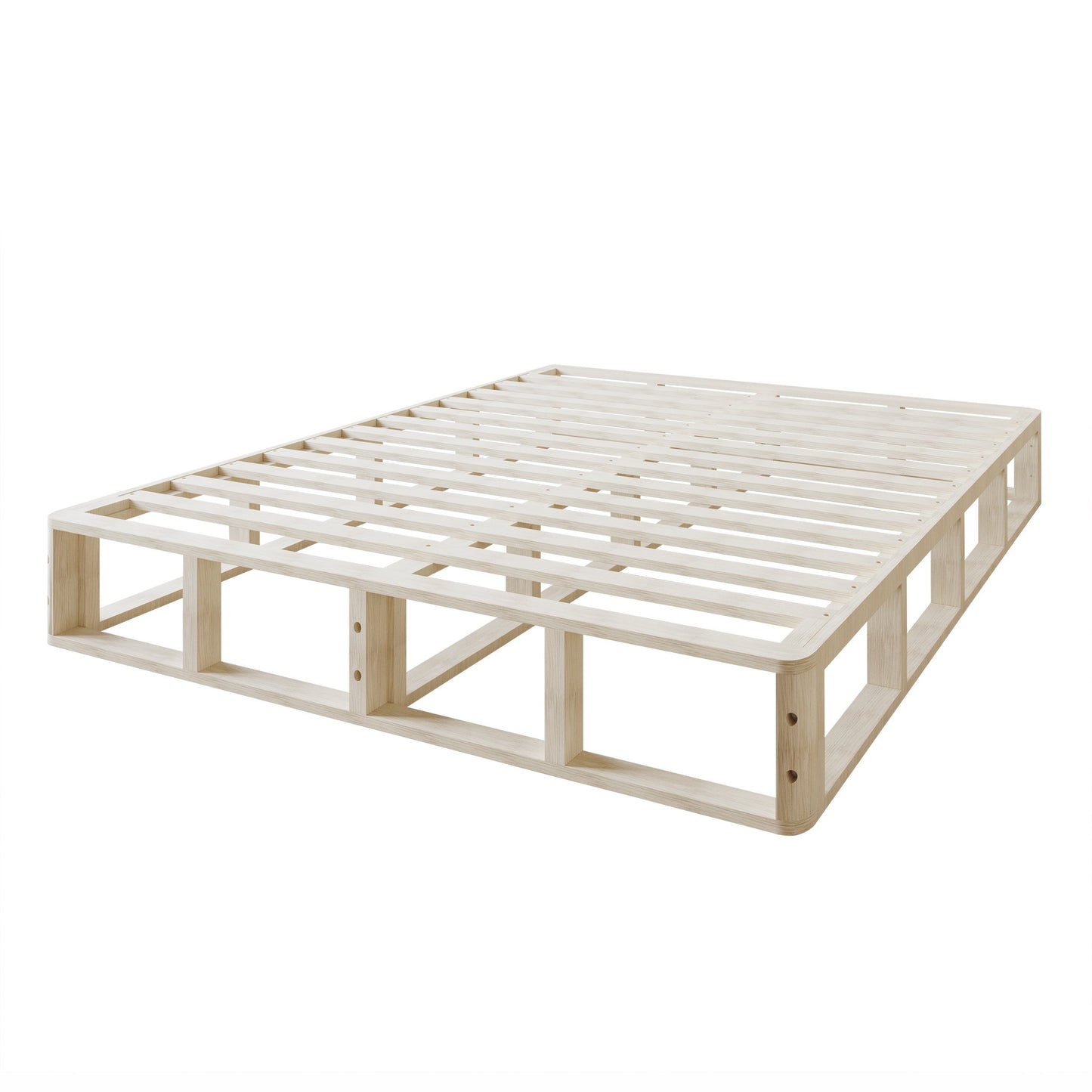 Tawnya Solid Wood 8-Inch Box Spring Foundation with Wood Slats