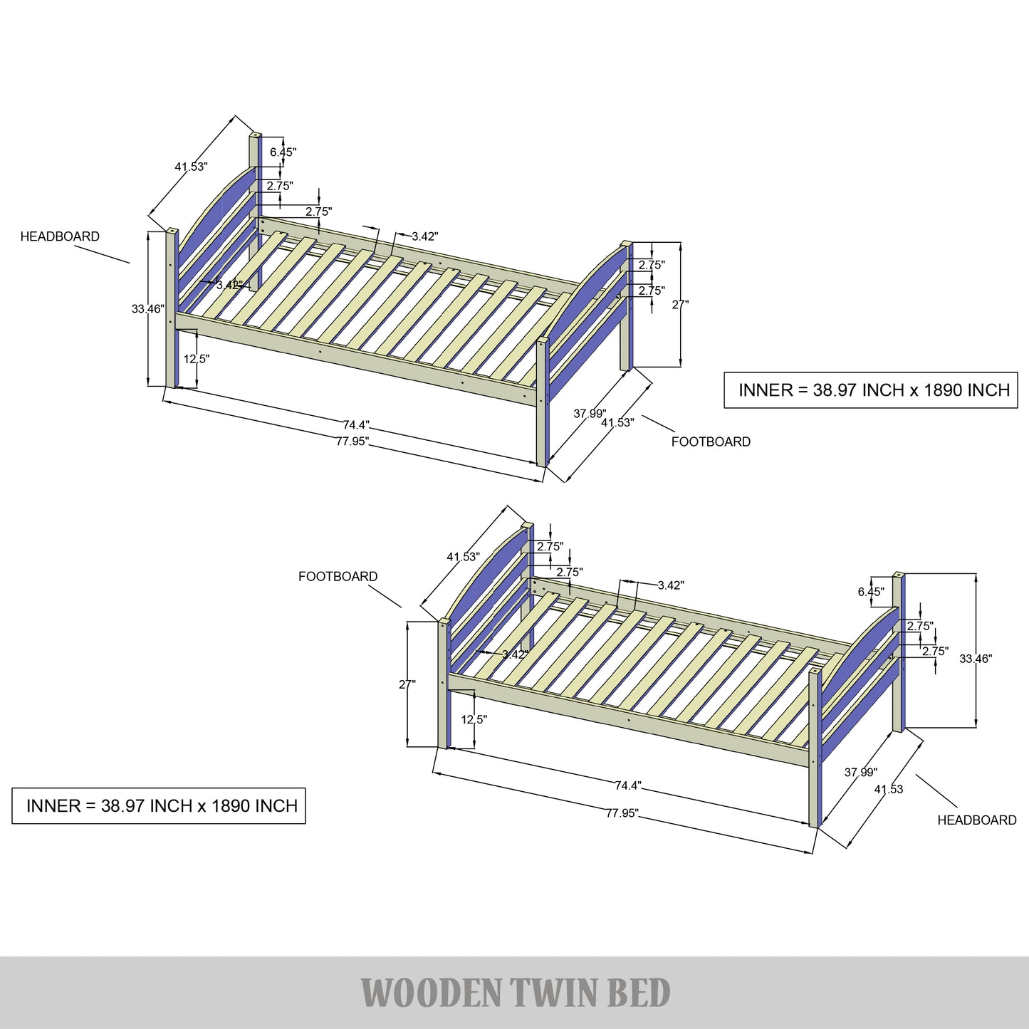 Jeananne Twin Over Twin Bunk Bed