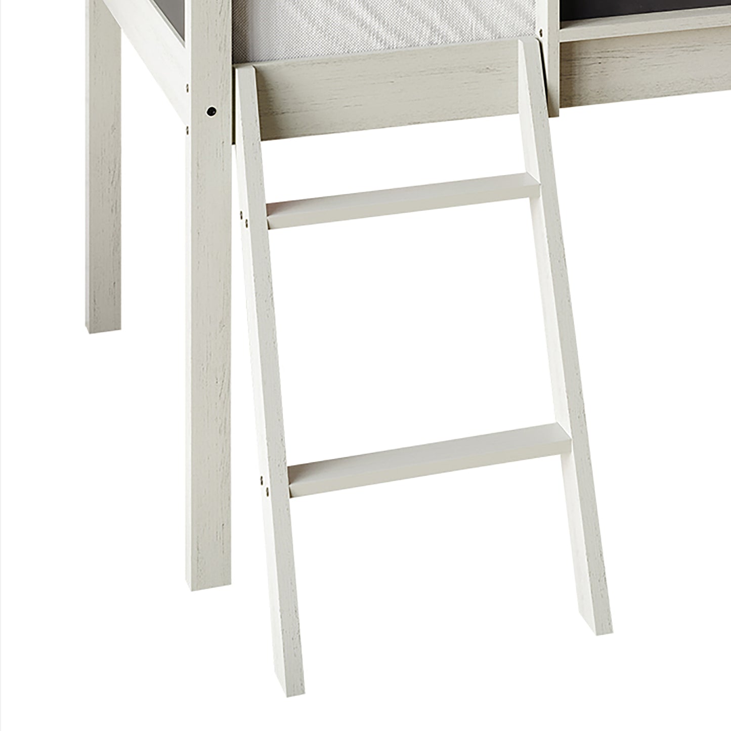 Airielle Twin Low Loft Bed with Chalkboard, Slide and Ladder