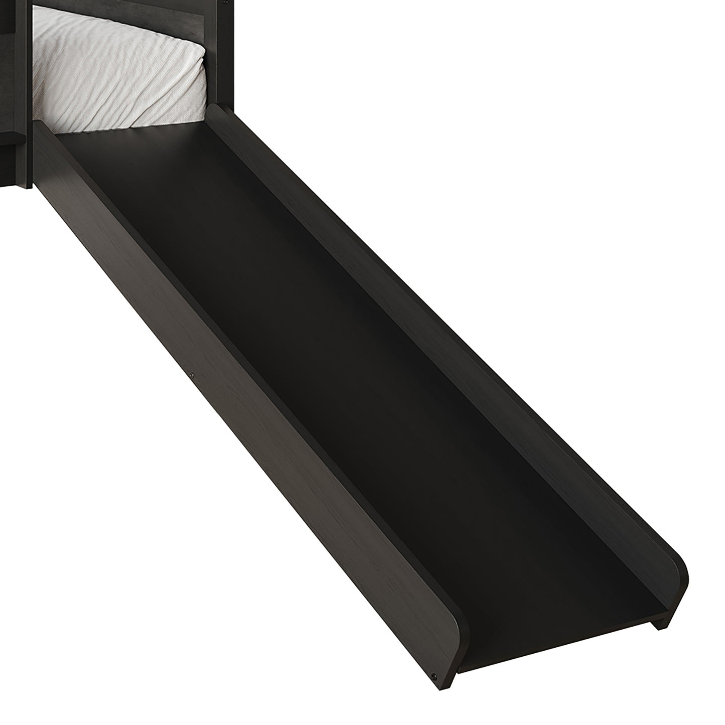 Airielle Twin Low Loft Bed with Chalkboard, Slide and Ladder