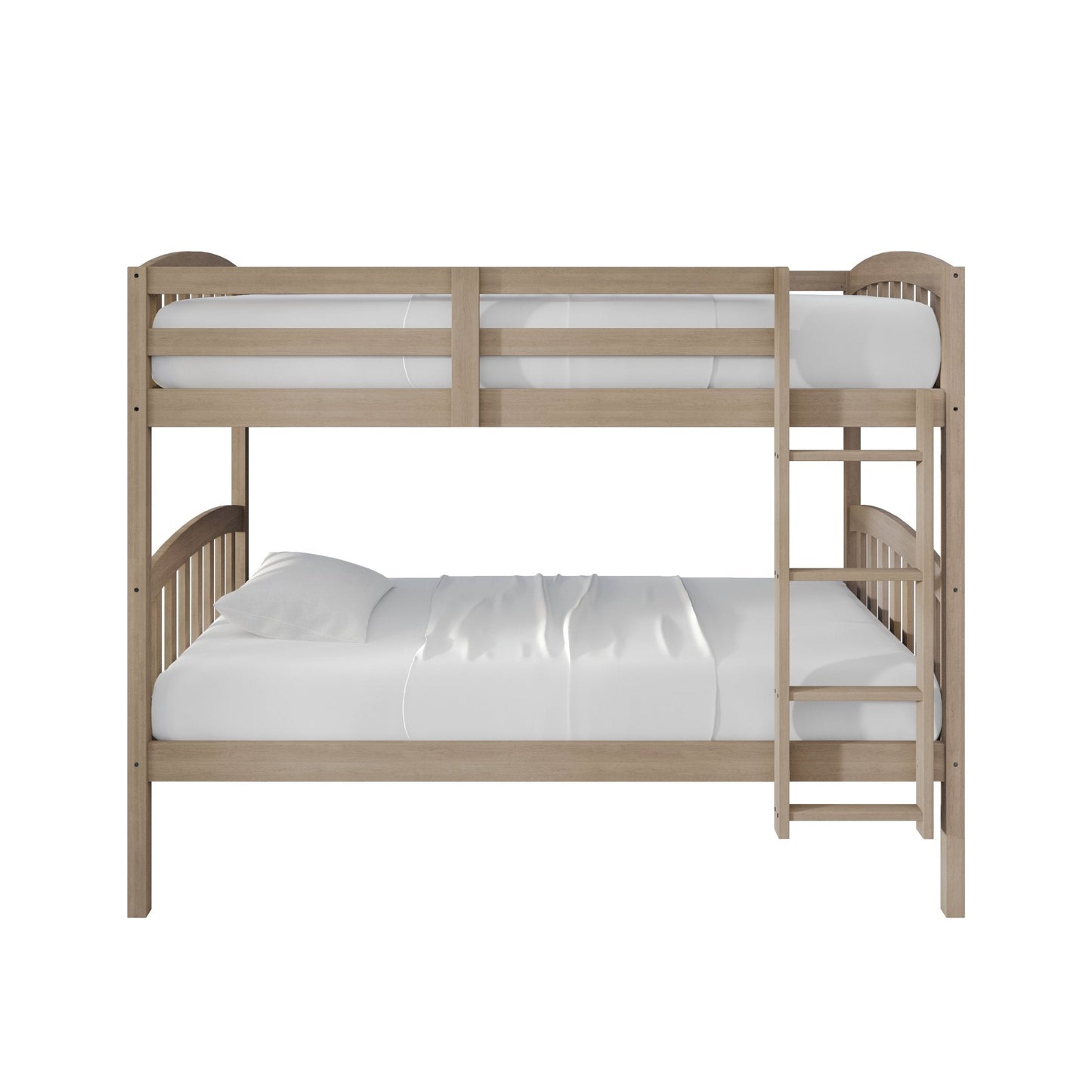 Jeeven Mid-Century Twin Over Twin Bunk Bed
