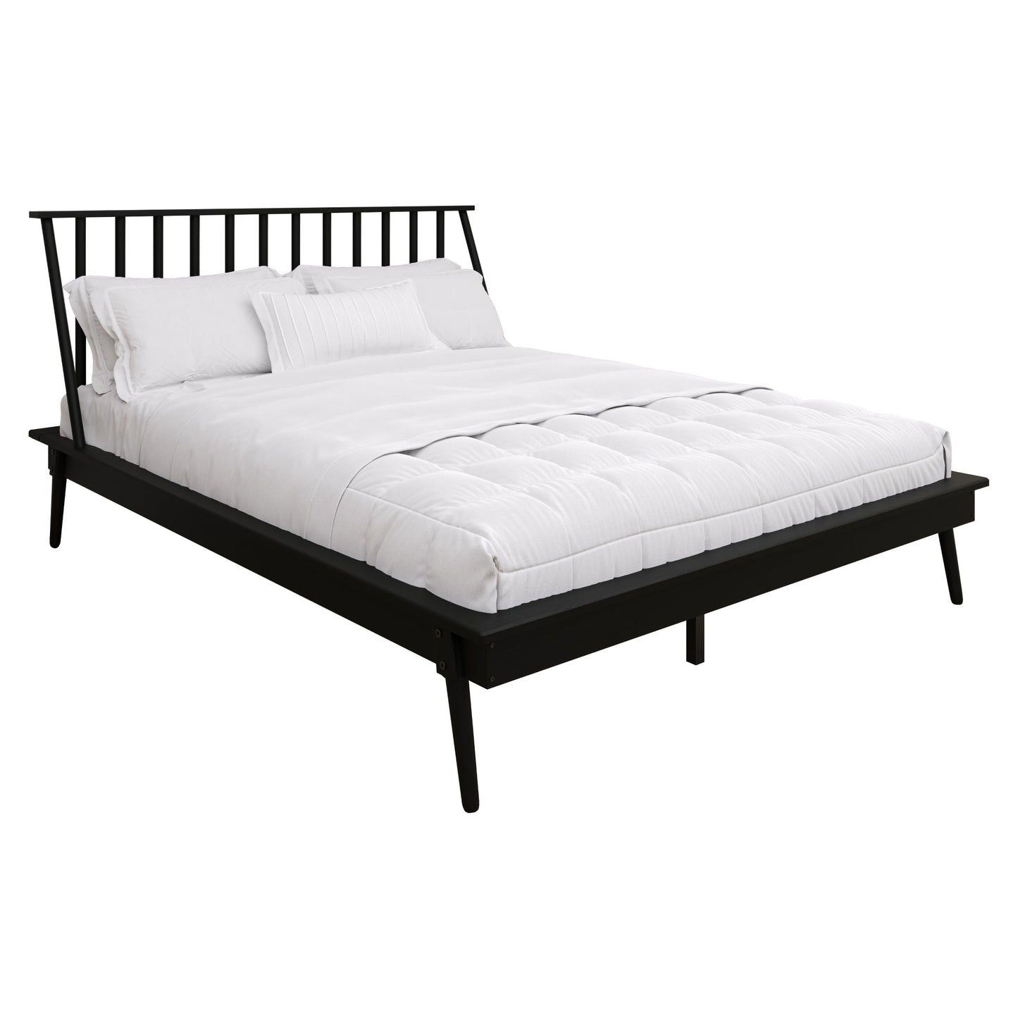 Kierin Vintage Wooden Platform Bed