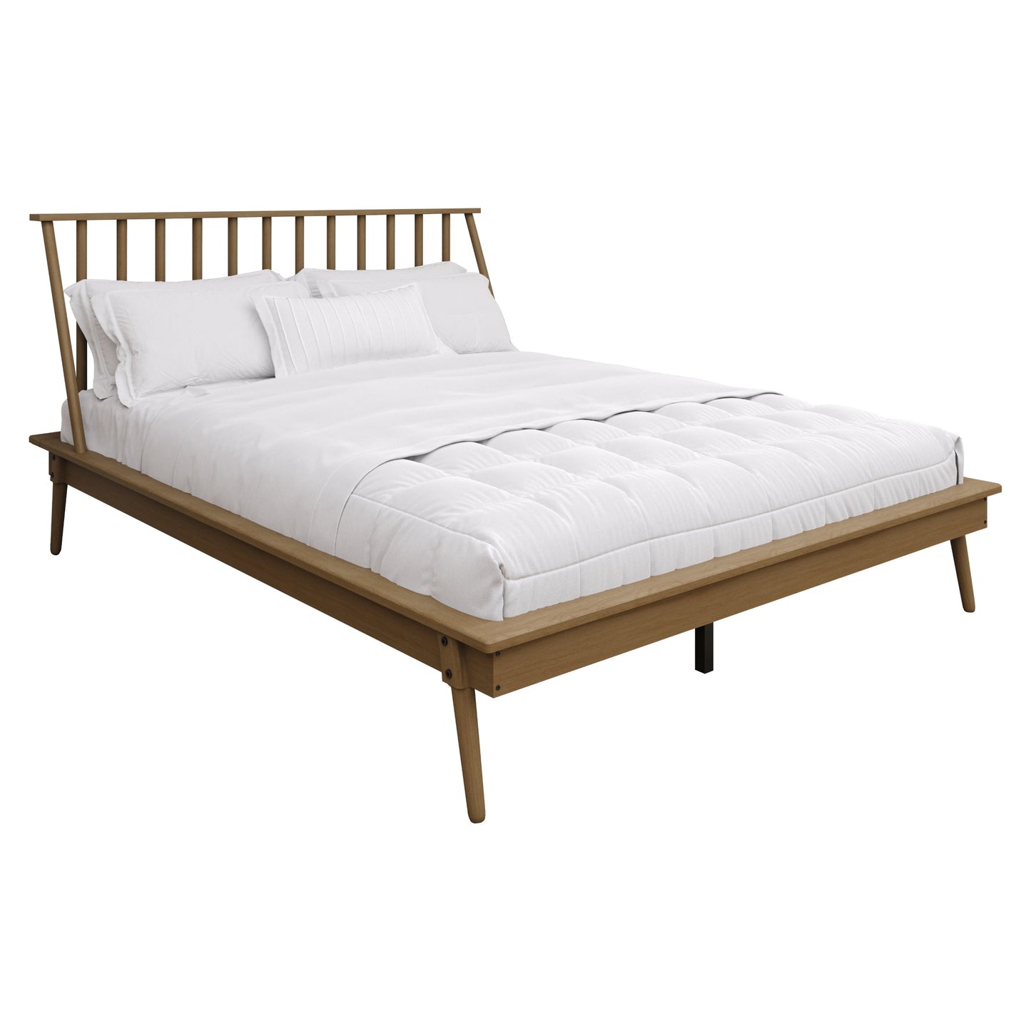 Kierin Vintage Wooden Platform Bed