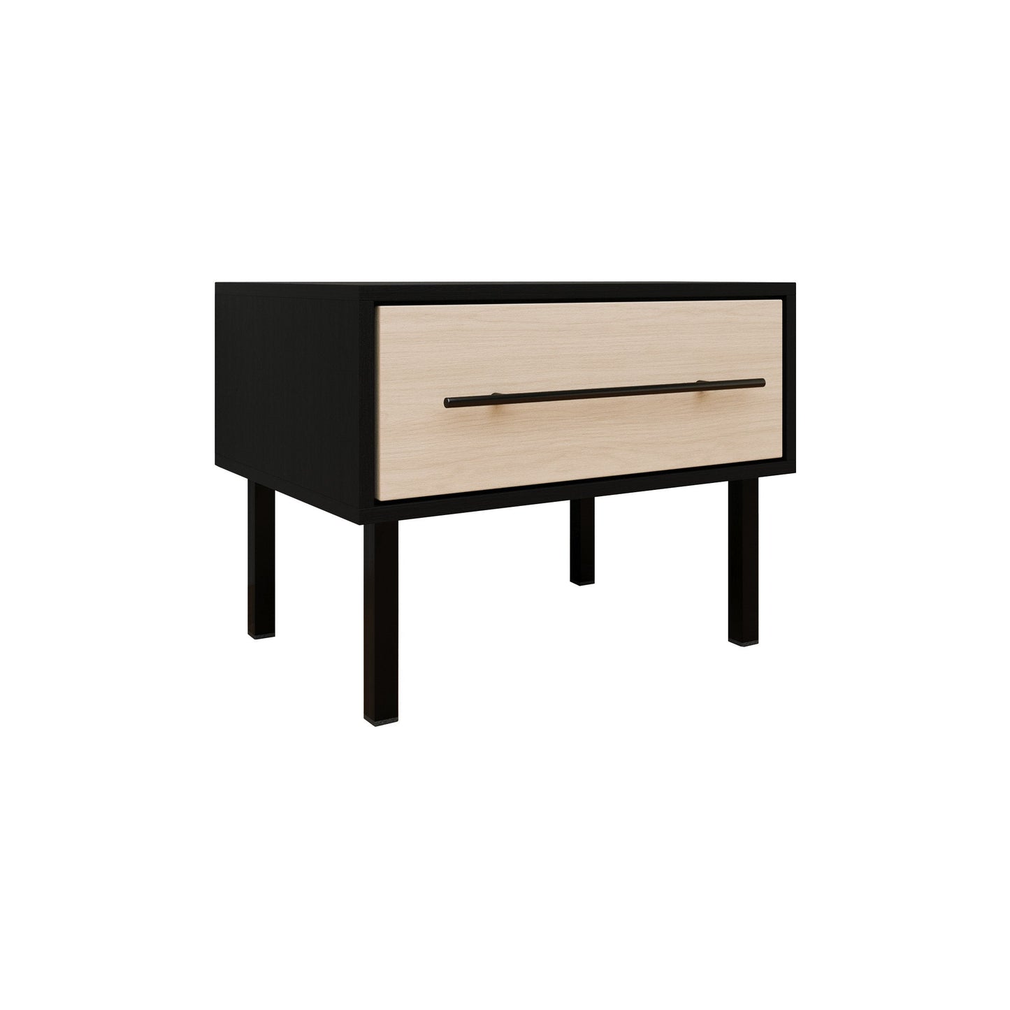 Keven 1-Drawer Wooden Nightstand