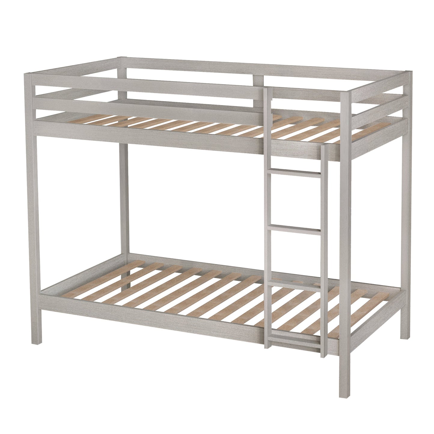 Goodfield Modern Twin Over Twin Size Wooden Bunk Bed