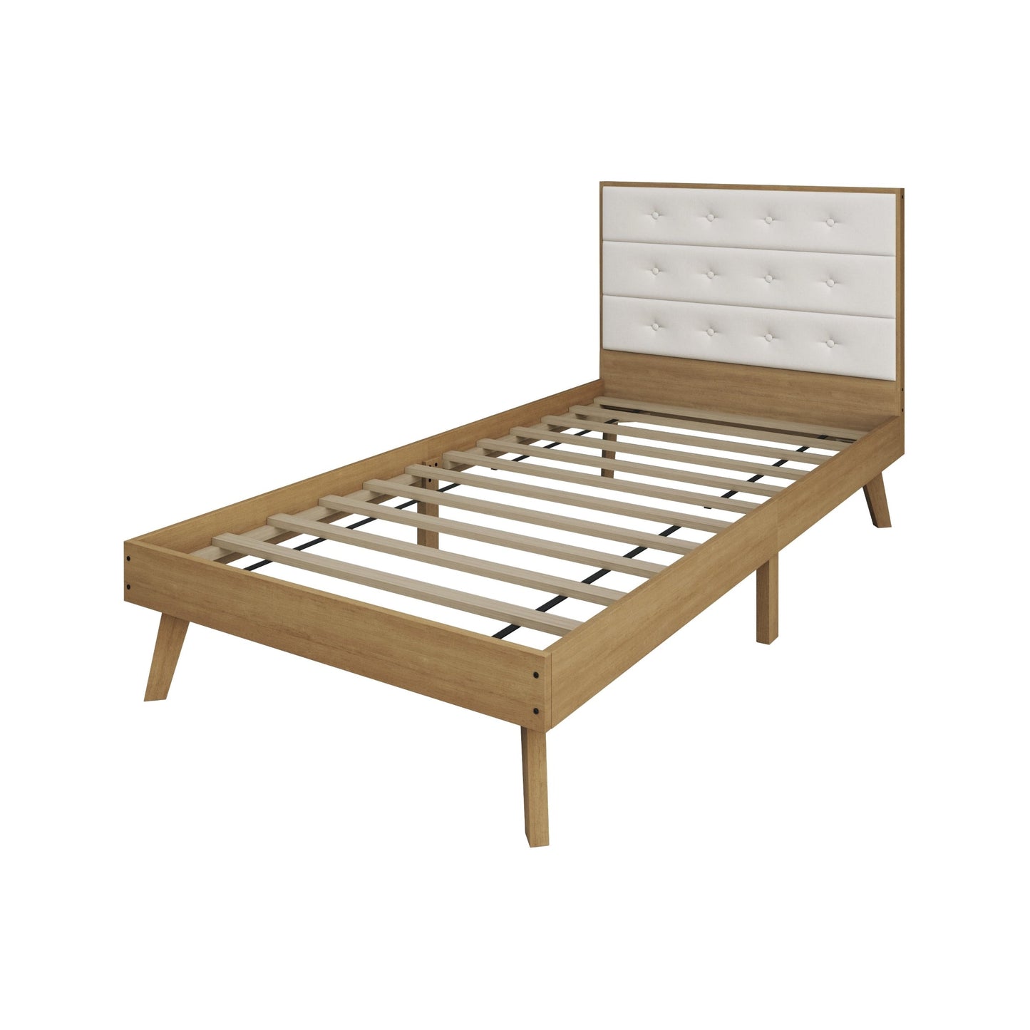 Tashanique Mid-Century Wooden Platform Bed