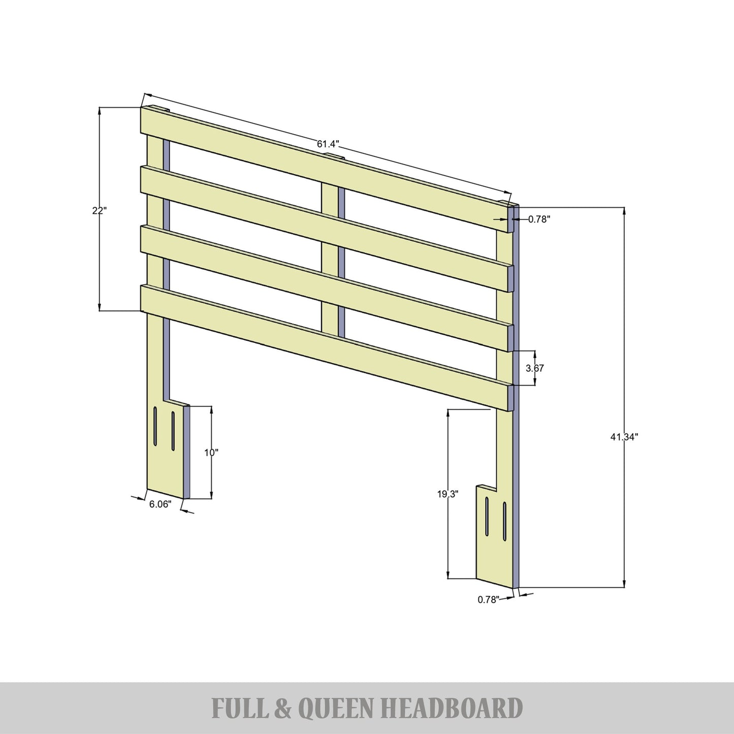 Tressy Timeless Wooden Headboard