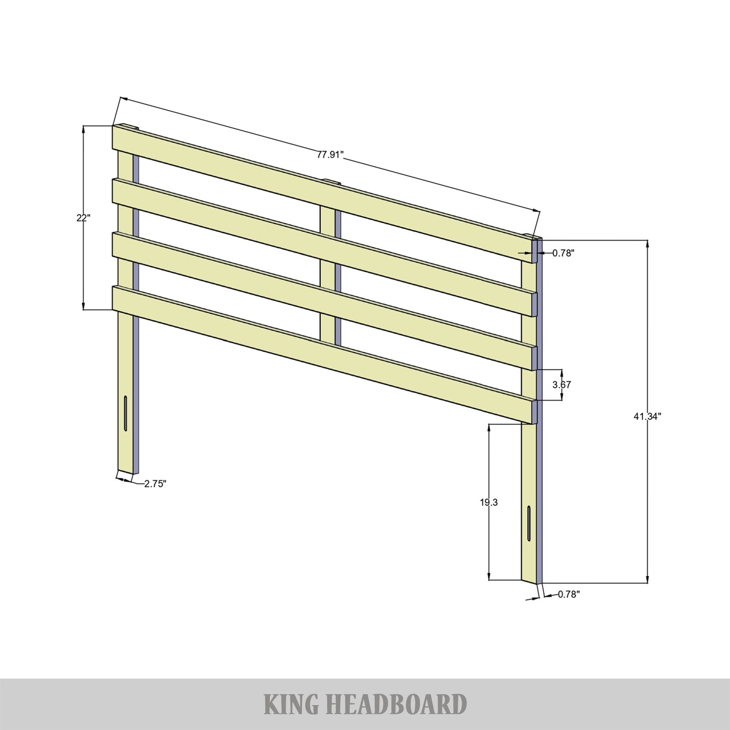 Tressy Timeless Wooden Headboard