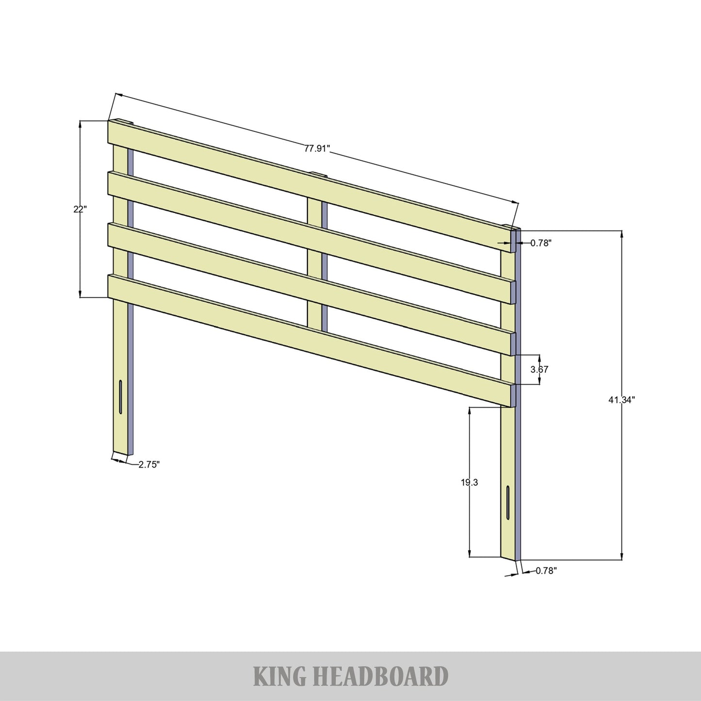 Tressy Timeless Wooden Headboard