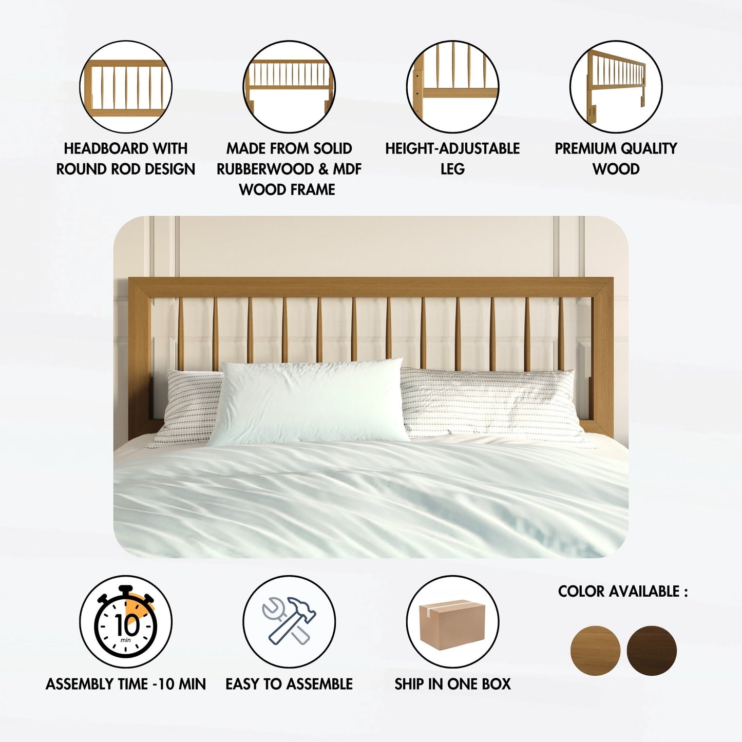 Teahna Wooden Headboard