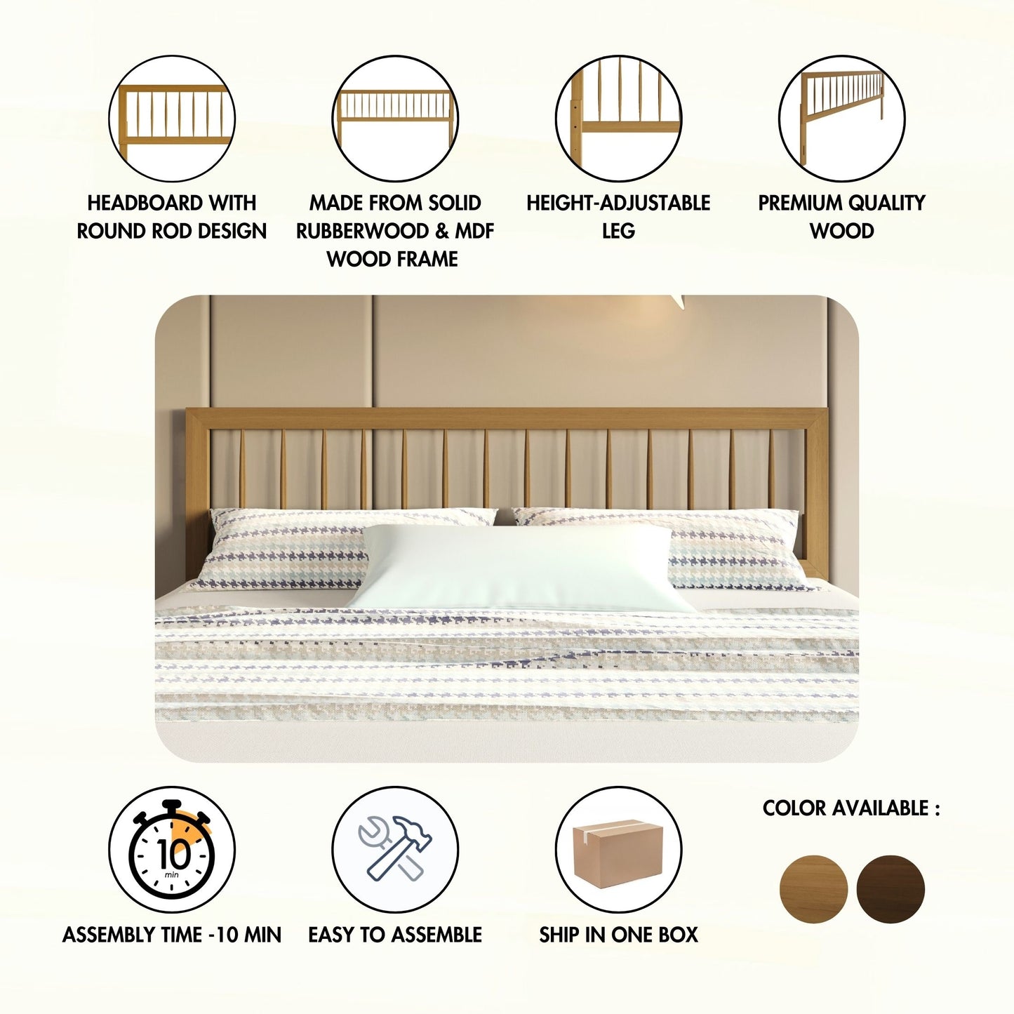 Teahna Wooden Headboard