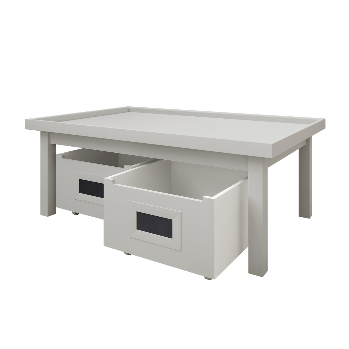 Wooden Kids Activity Table with Storage Drawers and Chalkboard Design