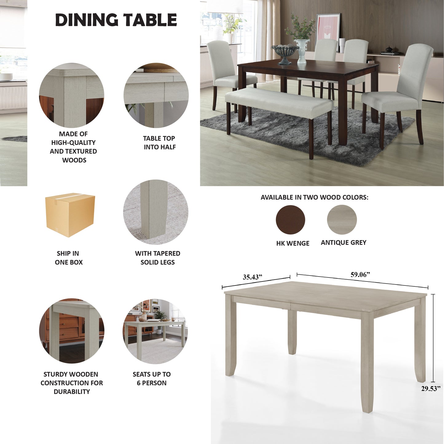 Paulett Elegant Dining Table