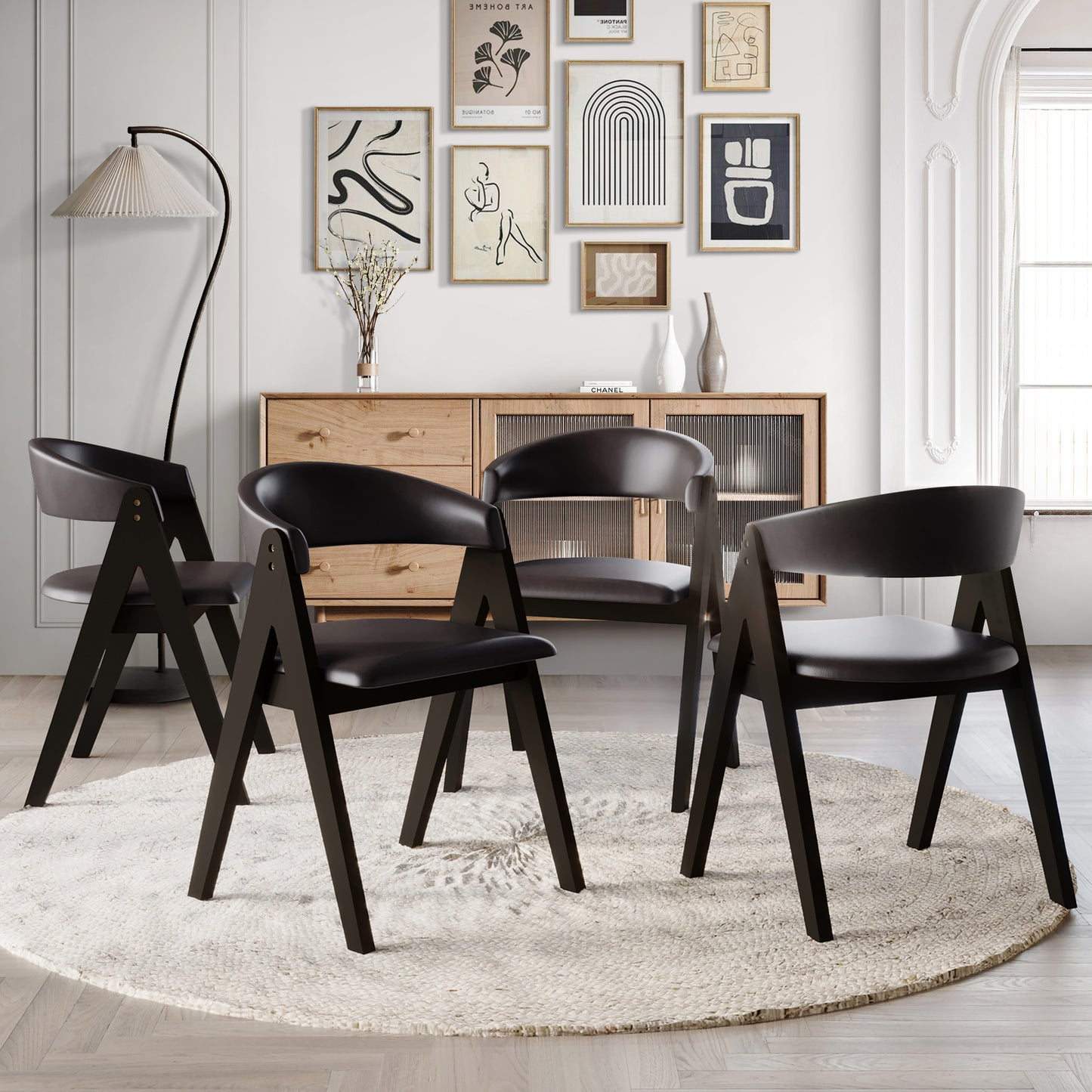 Nayshaun V-shaped Dining Chairs (Set of 4)