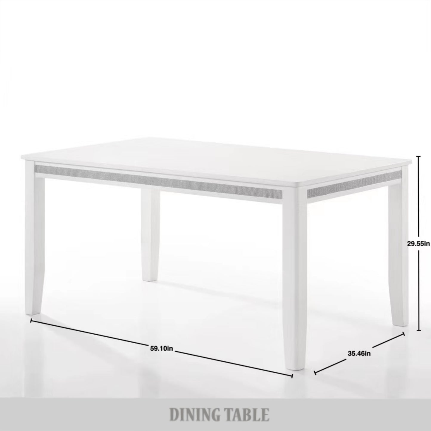 Ketra Crystal Diamond Strip Dining Table