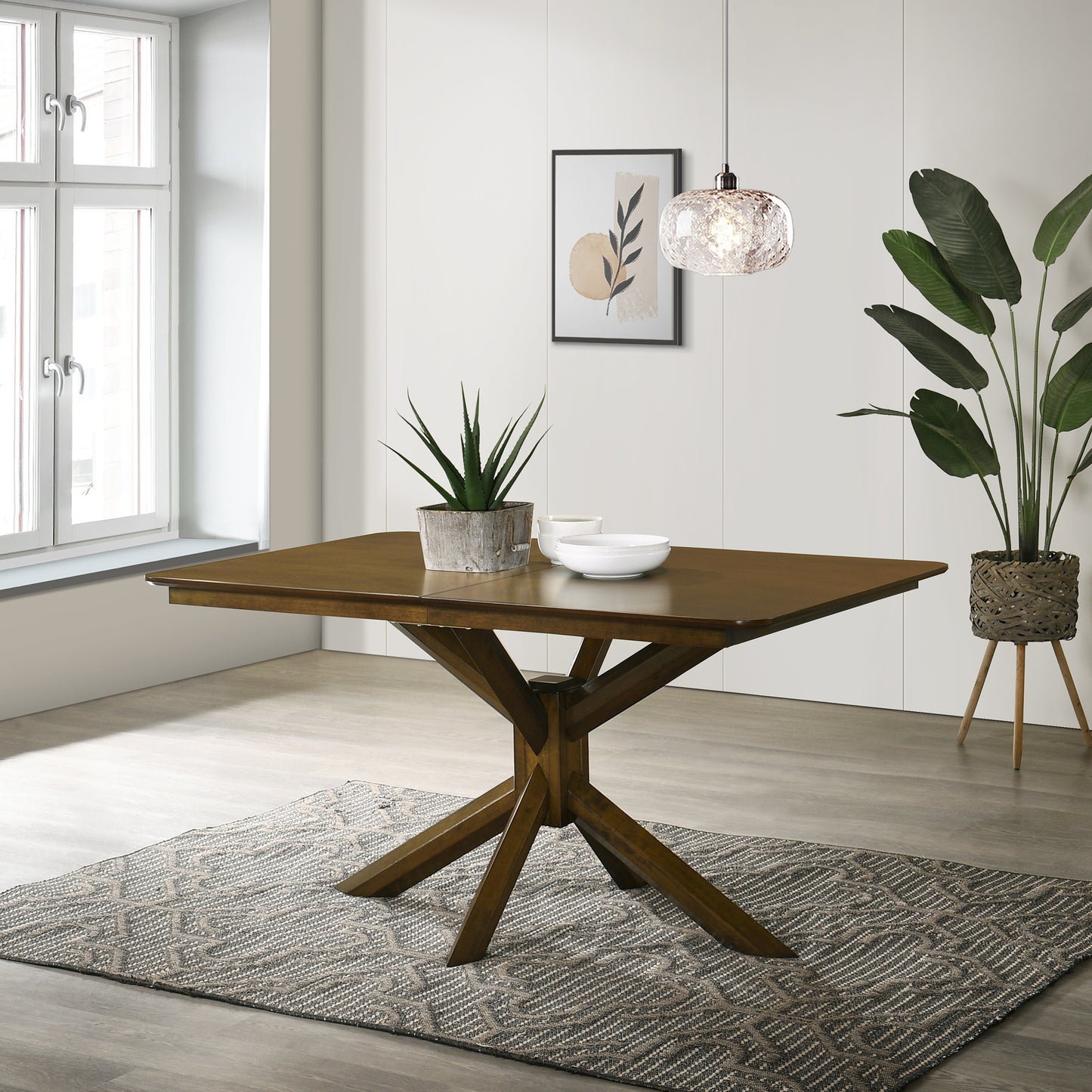Nedyo Rustic Wooden Dining Table