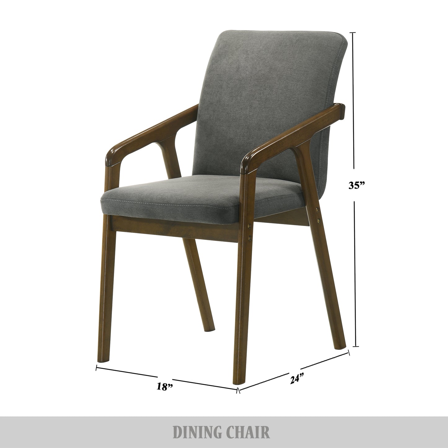 Nedyo Rustic Upholstered Dining Chair (Set of 6)