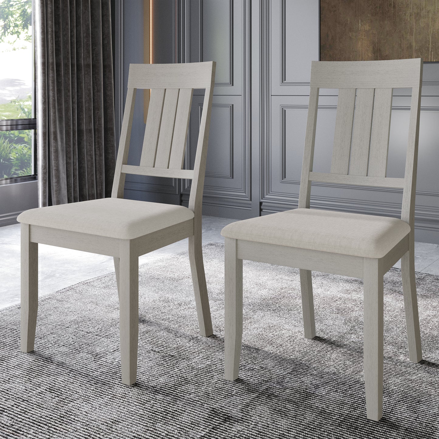 Ocossio Wooden Dining Chairs (Set of 2) - N/A