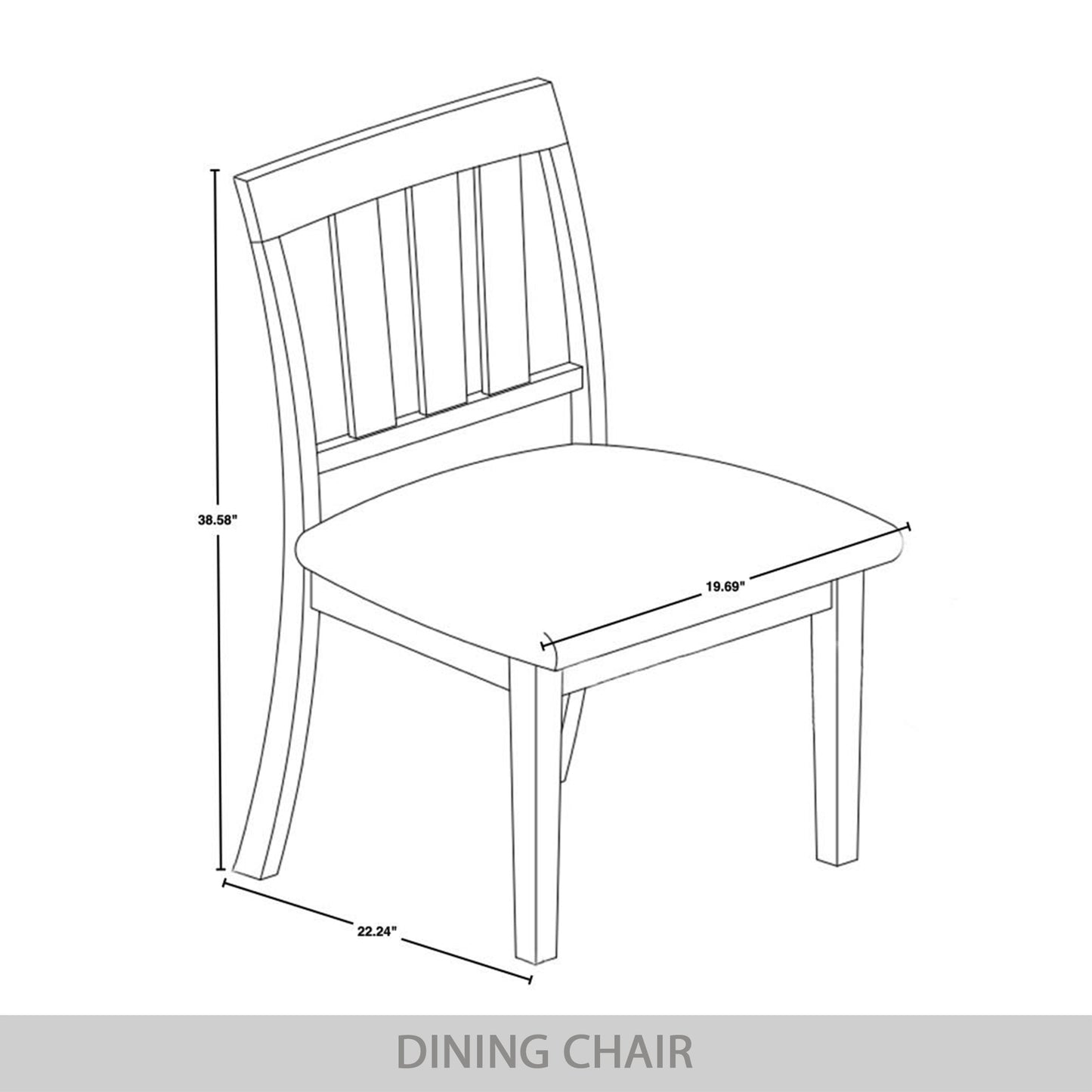 Ocossio Wooden Dining Chairs (Set of 2) - N/A