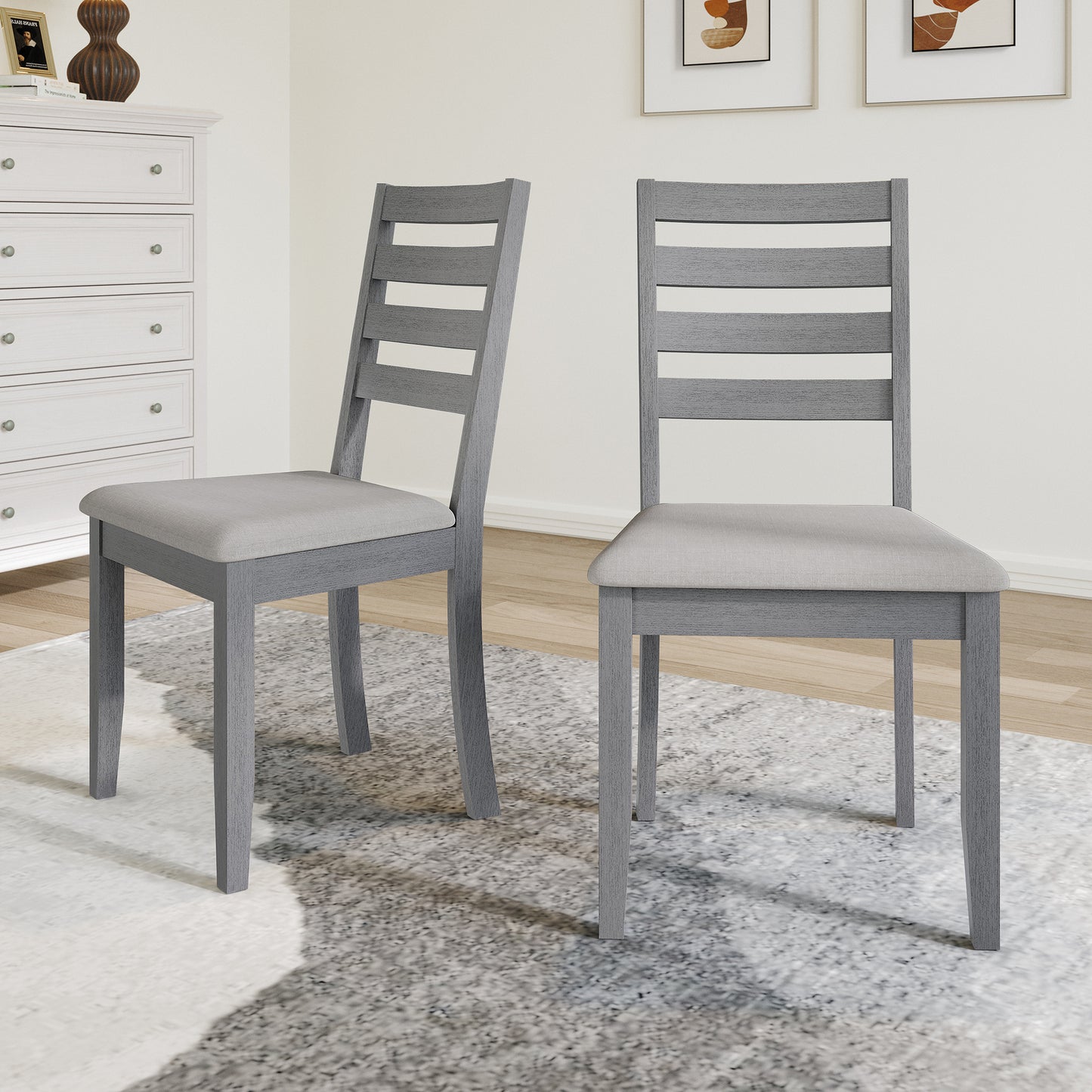 Ocossio Timeless Wooden Dining Chairs (Set of 2) - N/A