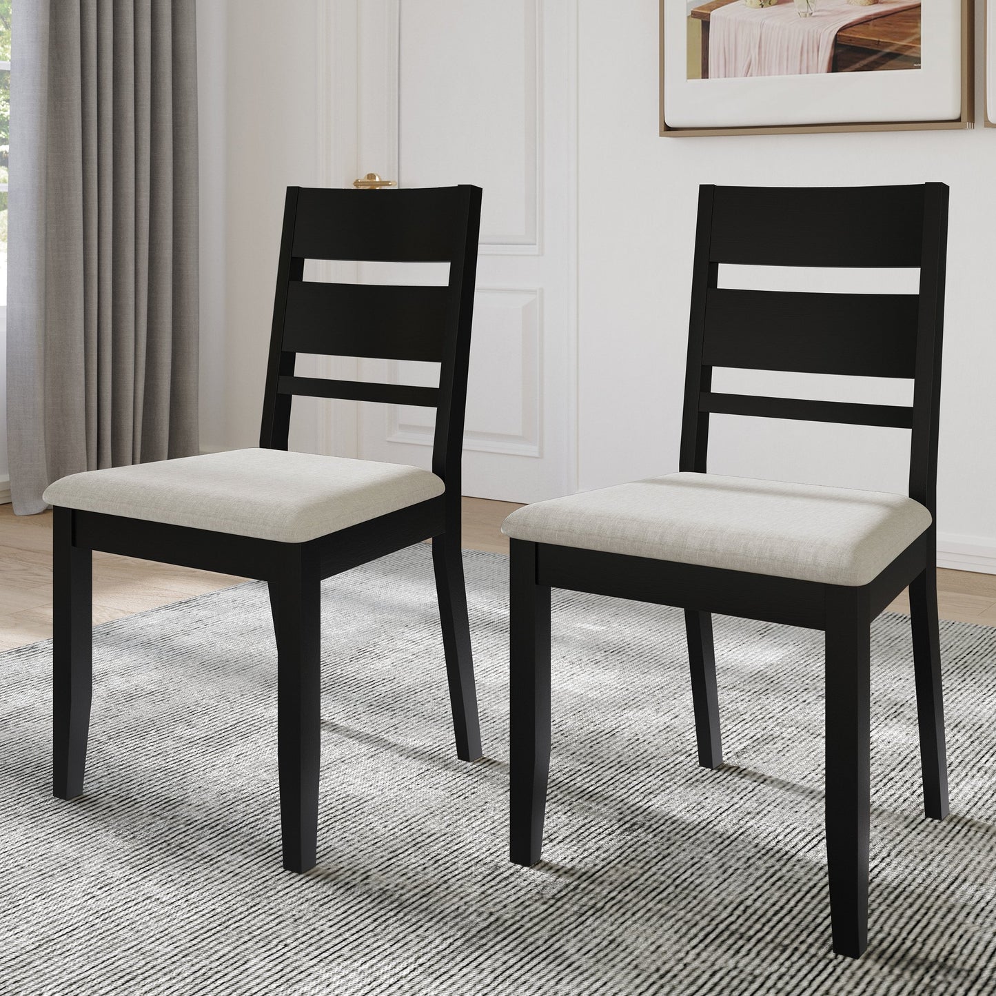 Ocossio Wooden Dining Chairs (Set of 2) - N/A