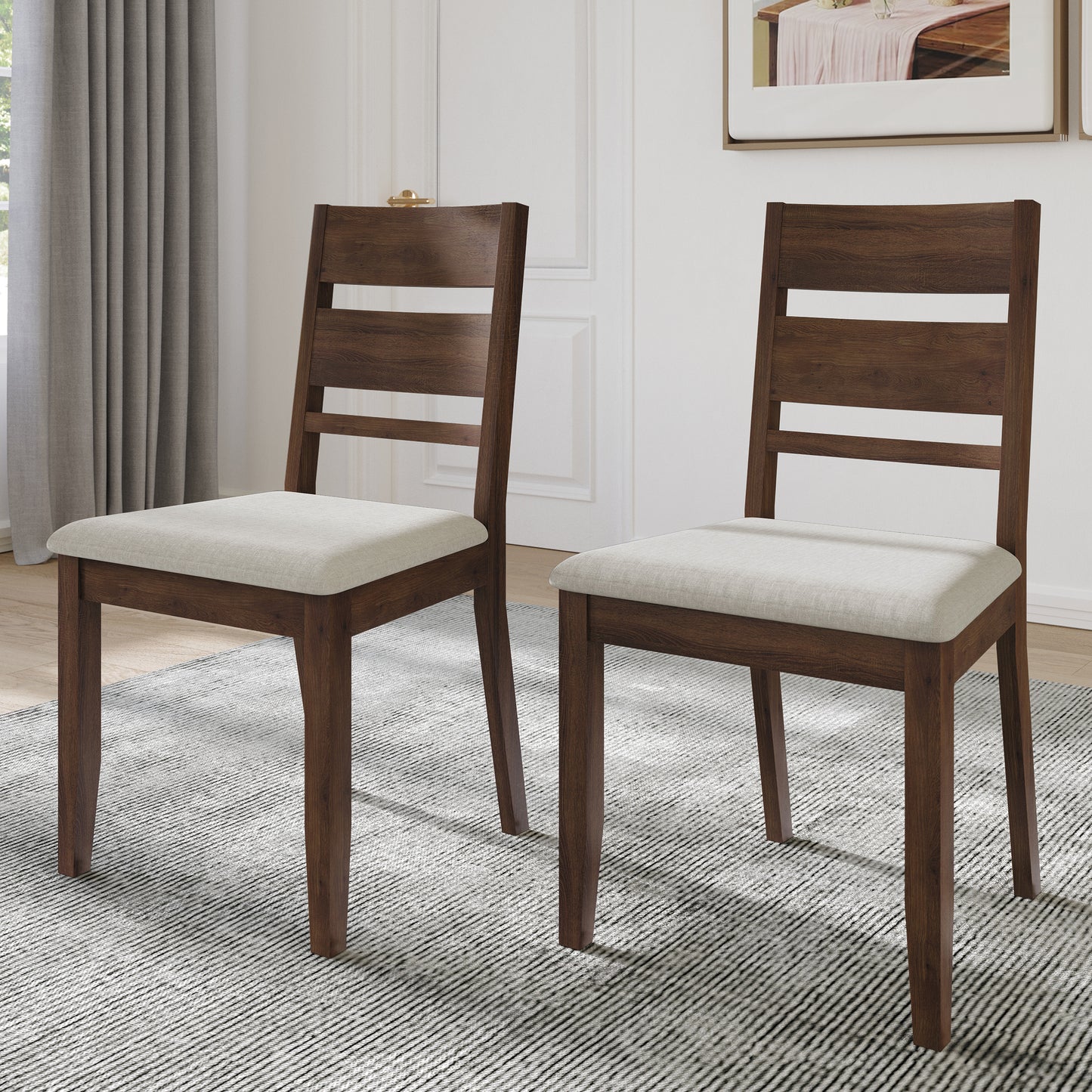 Ocossio Wooden Dining Chairs (Set of 2) - N/A