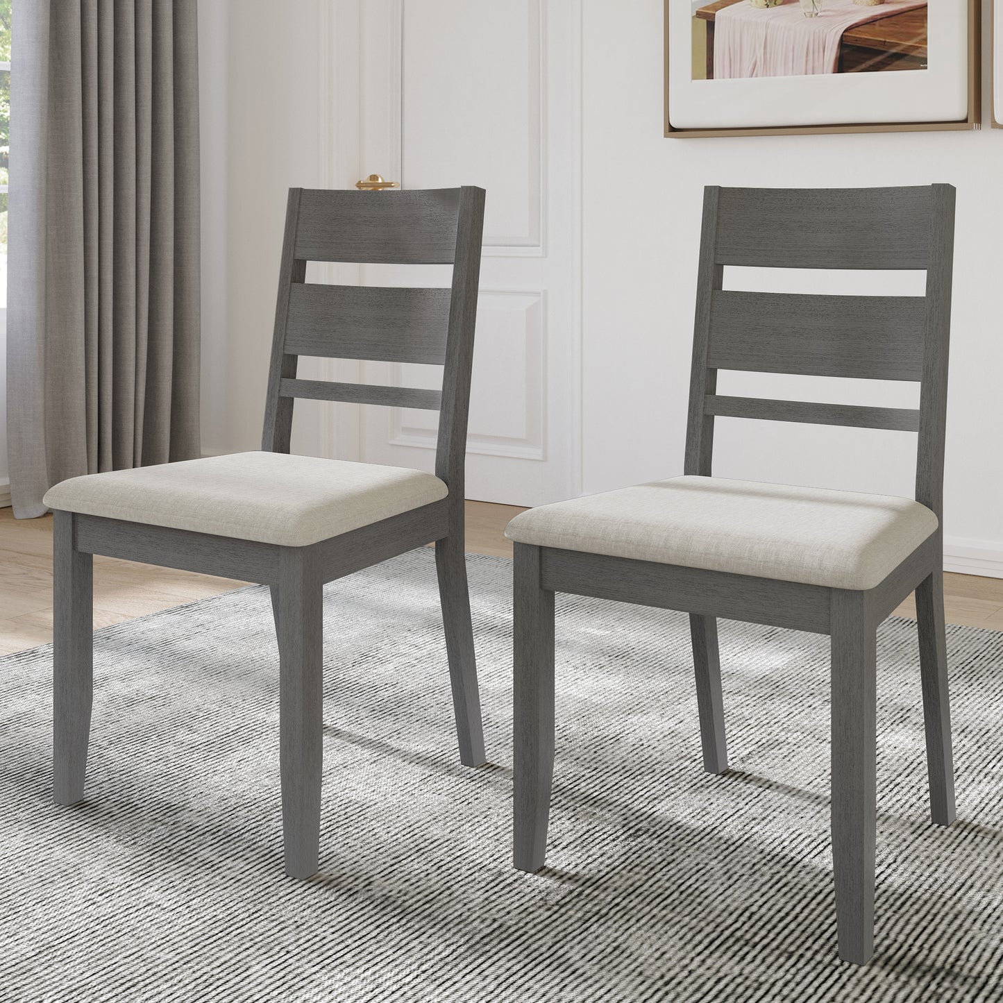 Ocossio Wooden Dining Chairs (Set of 2) - N/A