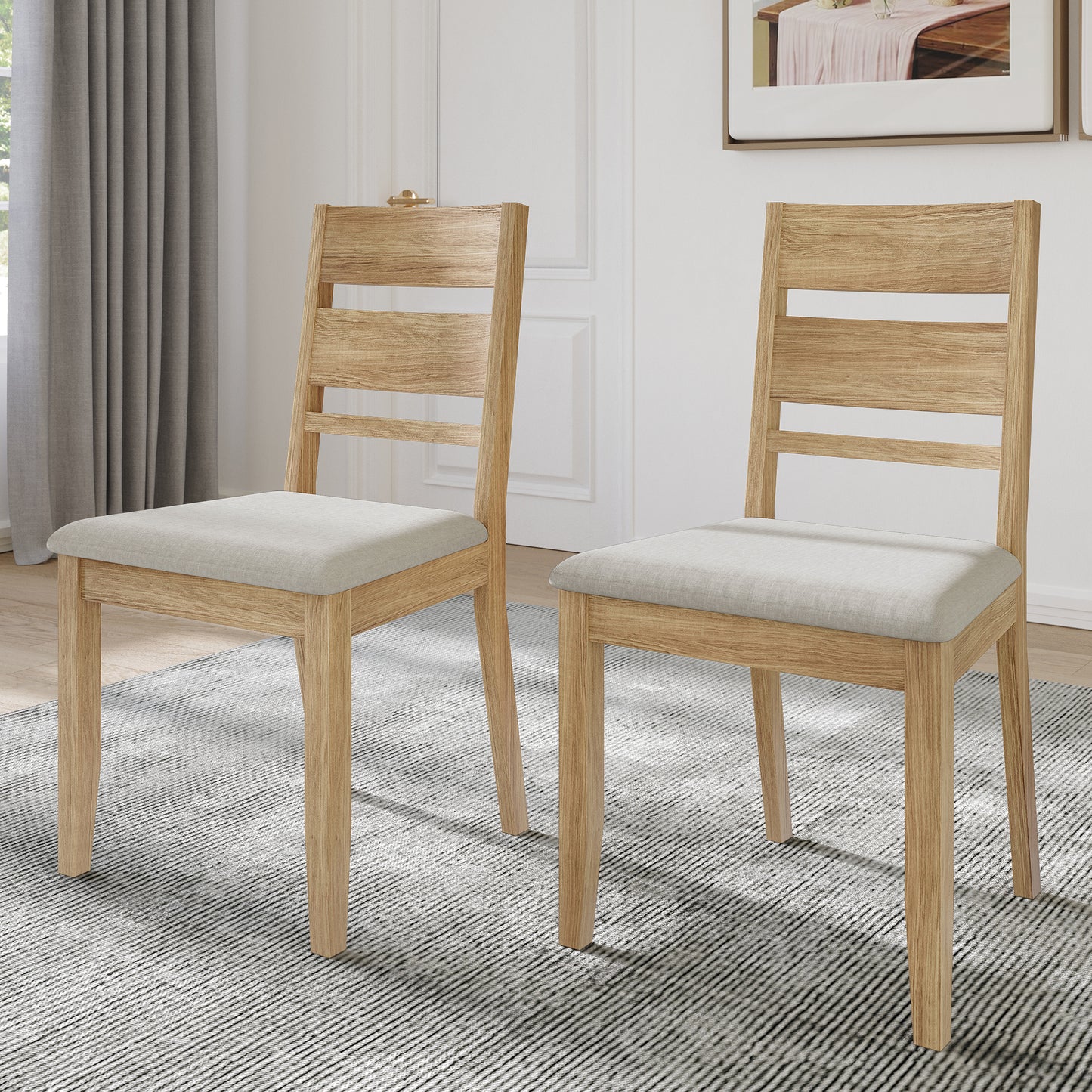 Ocossio Wooden Dining Chairs (Set of 2) - N/A