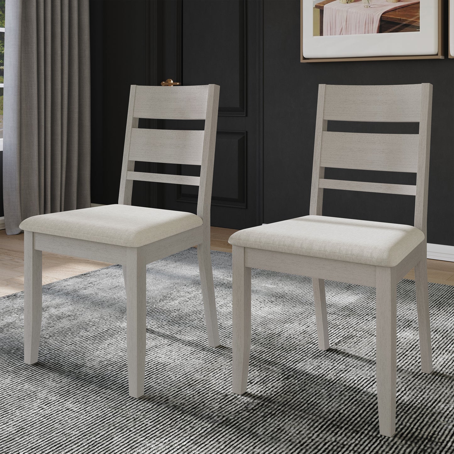Ocossio Wooden Dining Chairs (Set of 2) - N/A