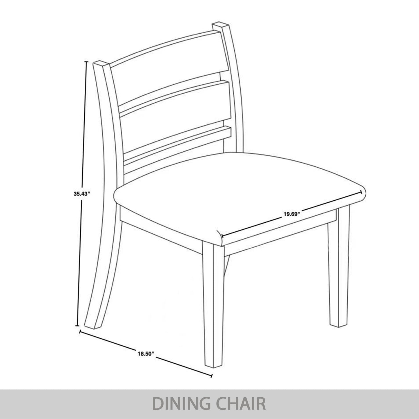 Ocossio Wooden Dining Chairs (Set of 2) - N/A