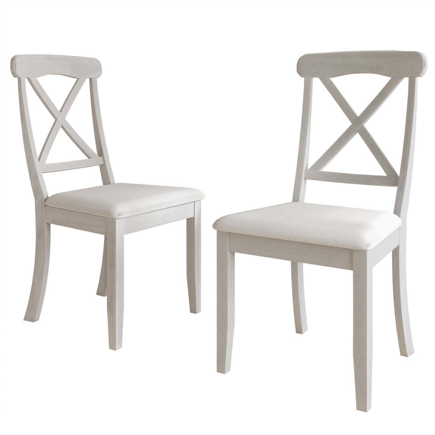 Ocossio Farmhouse Style Wooden Dining Chairs (Set of 2) - N/A