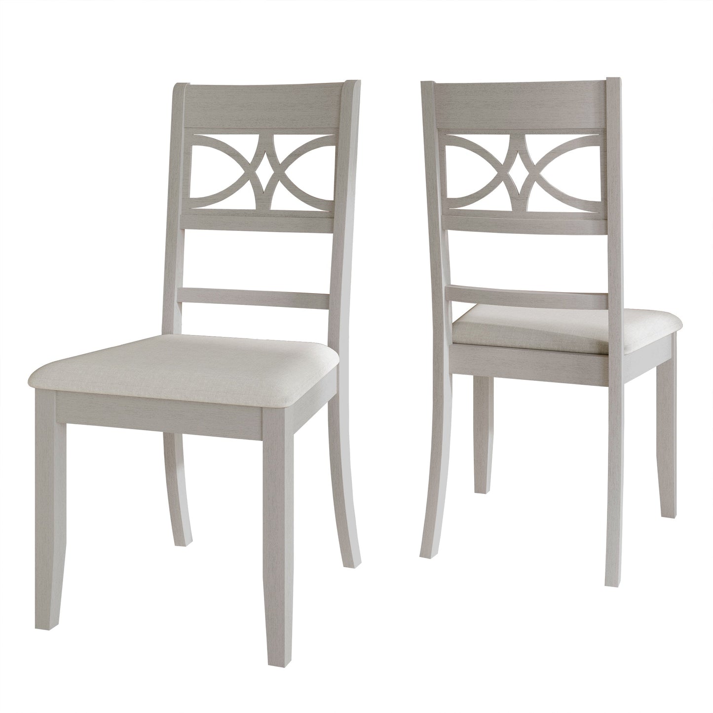 Ocossio Mid-Century Modern Wooden Dining Chairs (Set of 2) - N/A