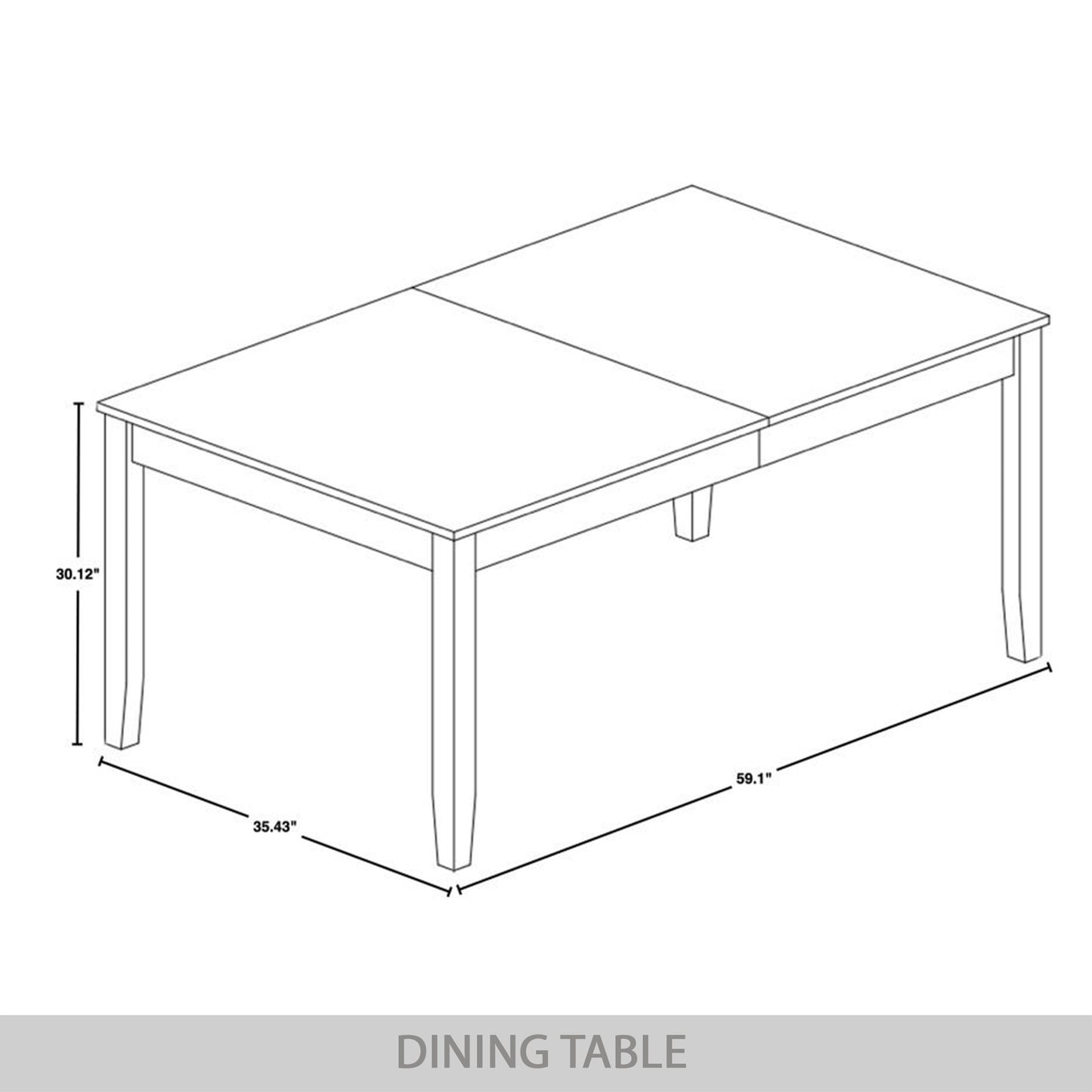 Oneda Timeless Wooden Dining Table - N/A