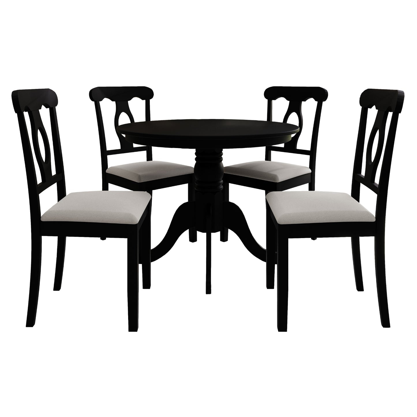 Rashika Mid-Century 5-piece Wooden Dining Set