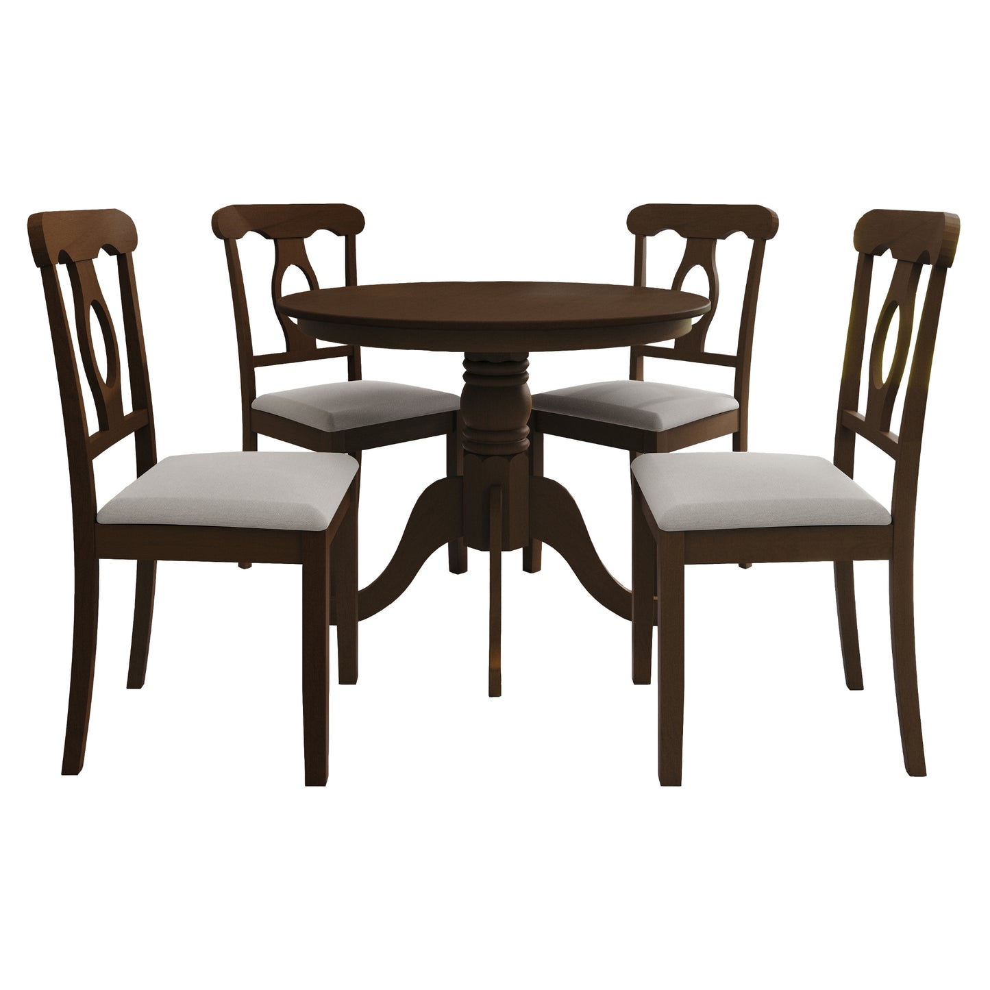 Rashika Mid-Century 5-piece Wooden Dining Set