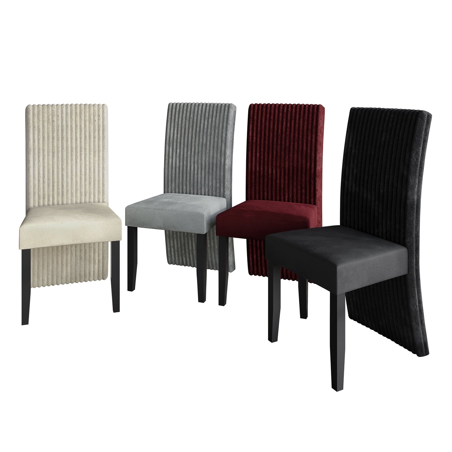 Nadjah Mid-Century Modern 4 Piece Dining Chair