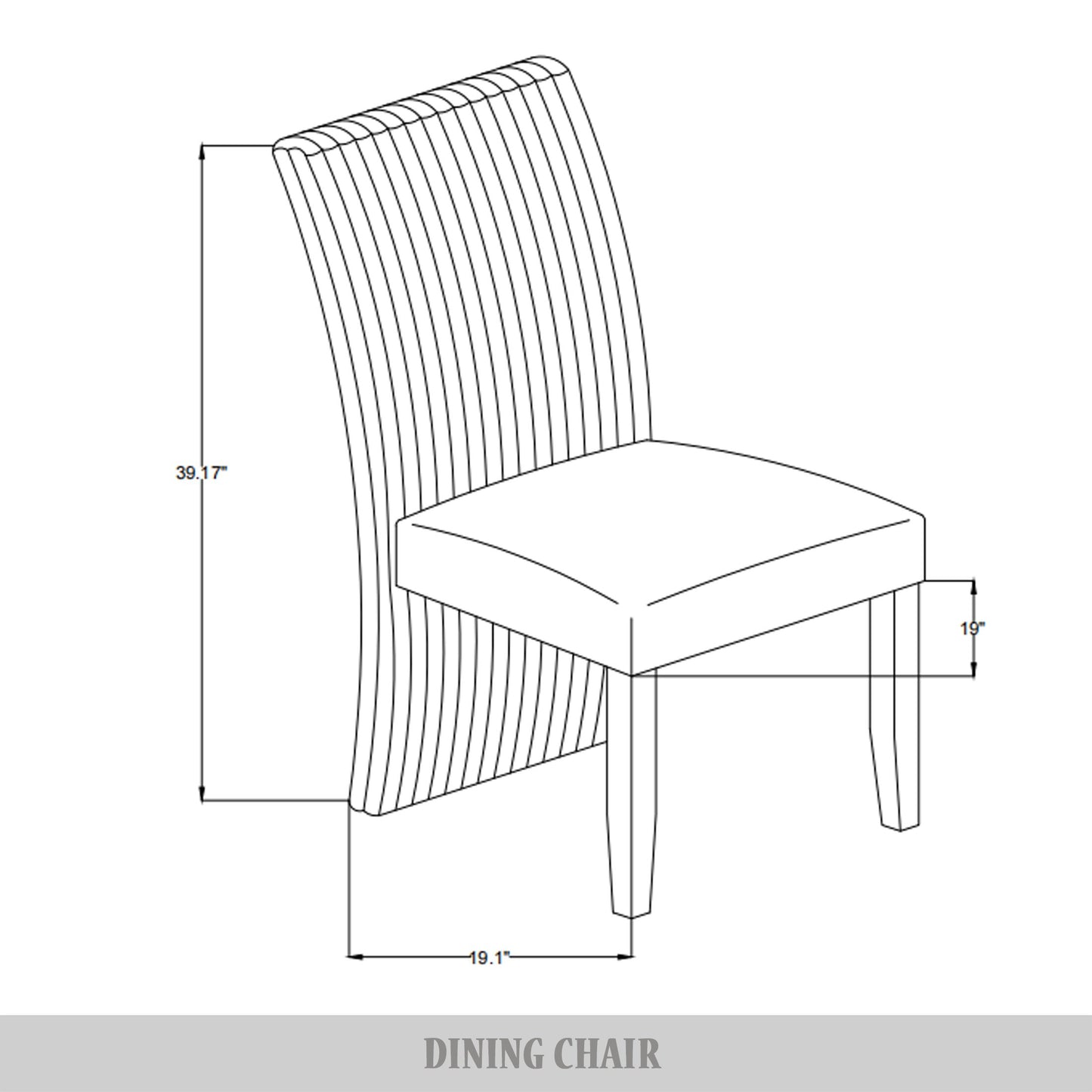 Mateo Mid-Century Modern Elegance 5-Piece Dining Set