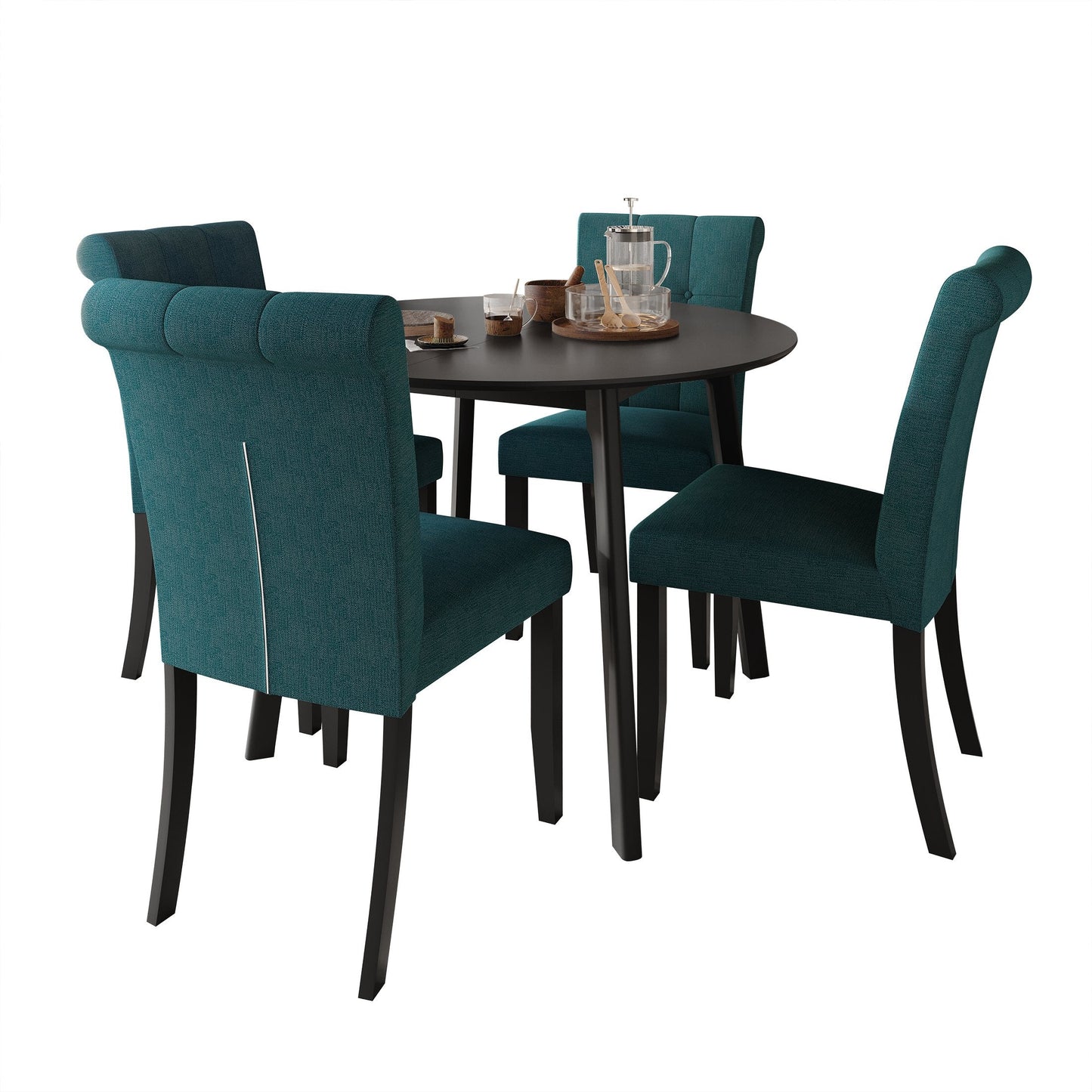 Alexis 5-Piece Dining Chair with Round Table