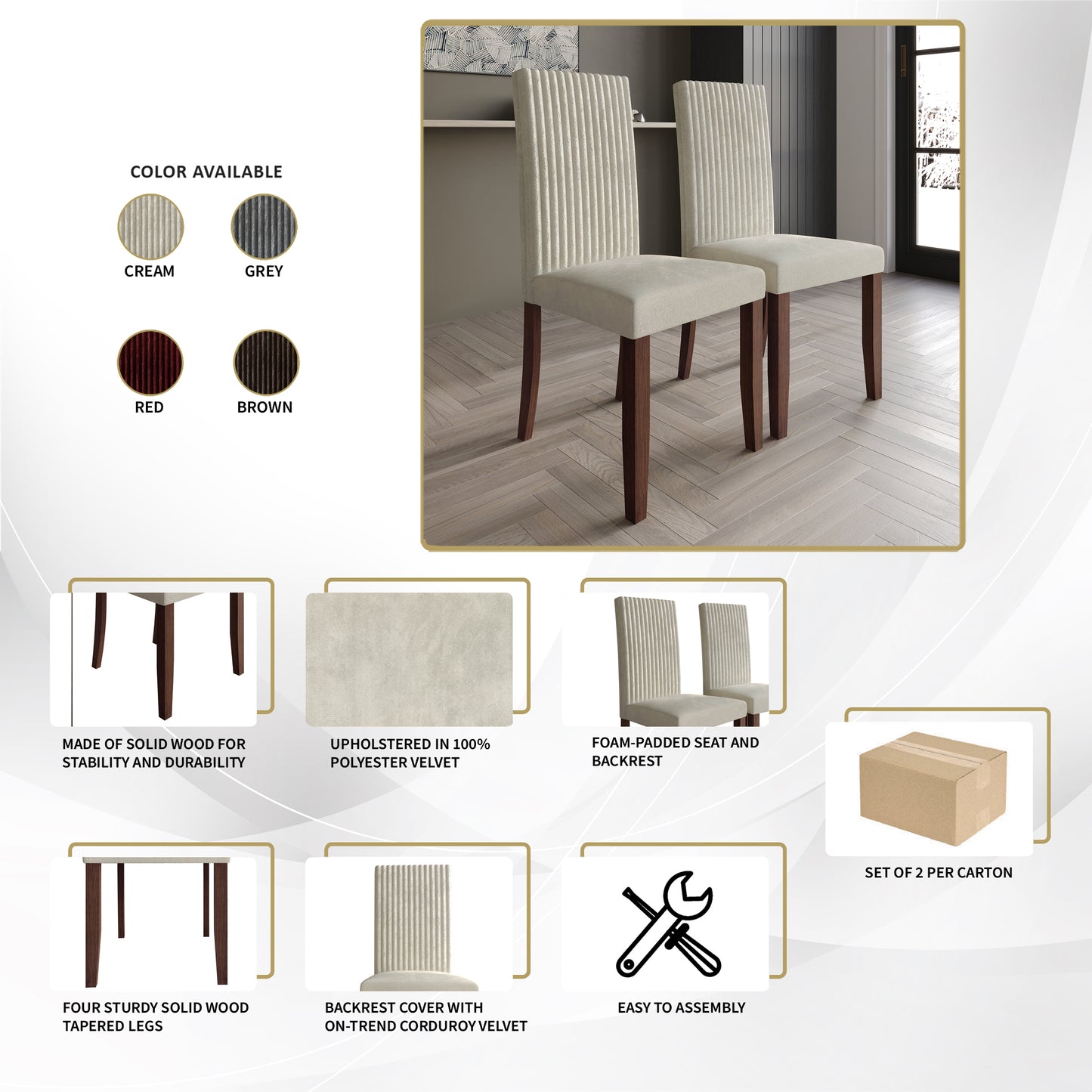 Cordova 2-Piece Dining Chair