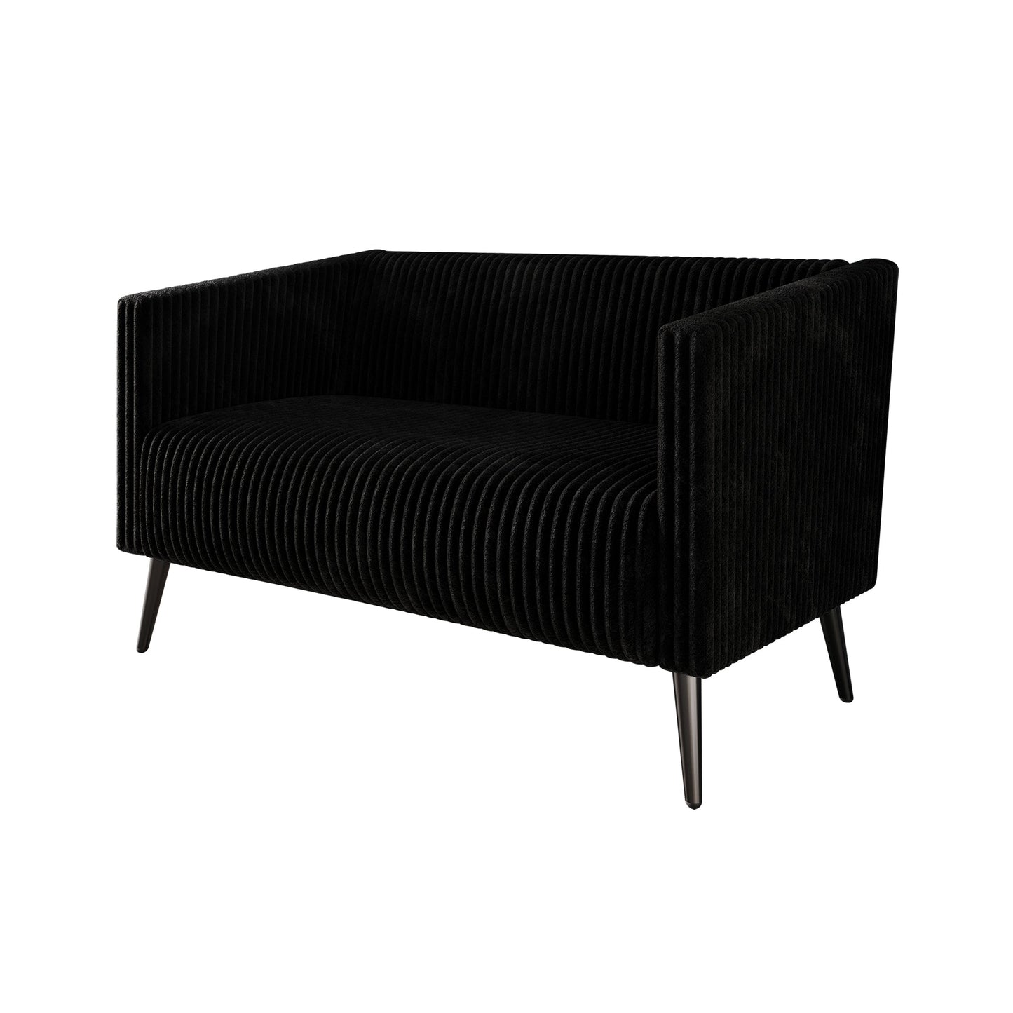 Schermick Modern and Glamorous Velvet Upholstered Loveseat