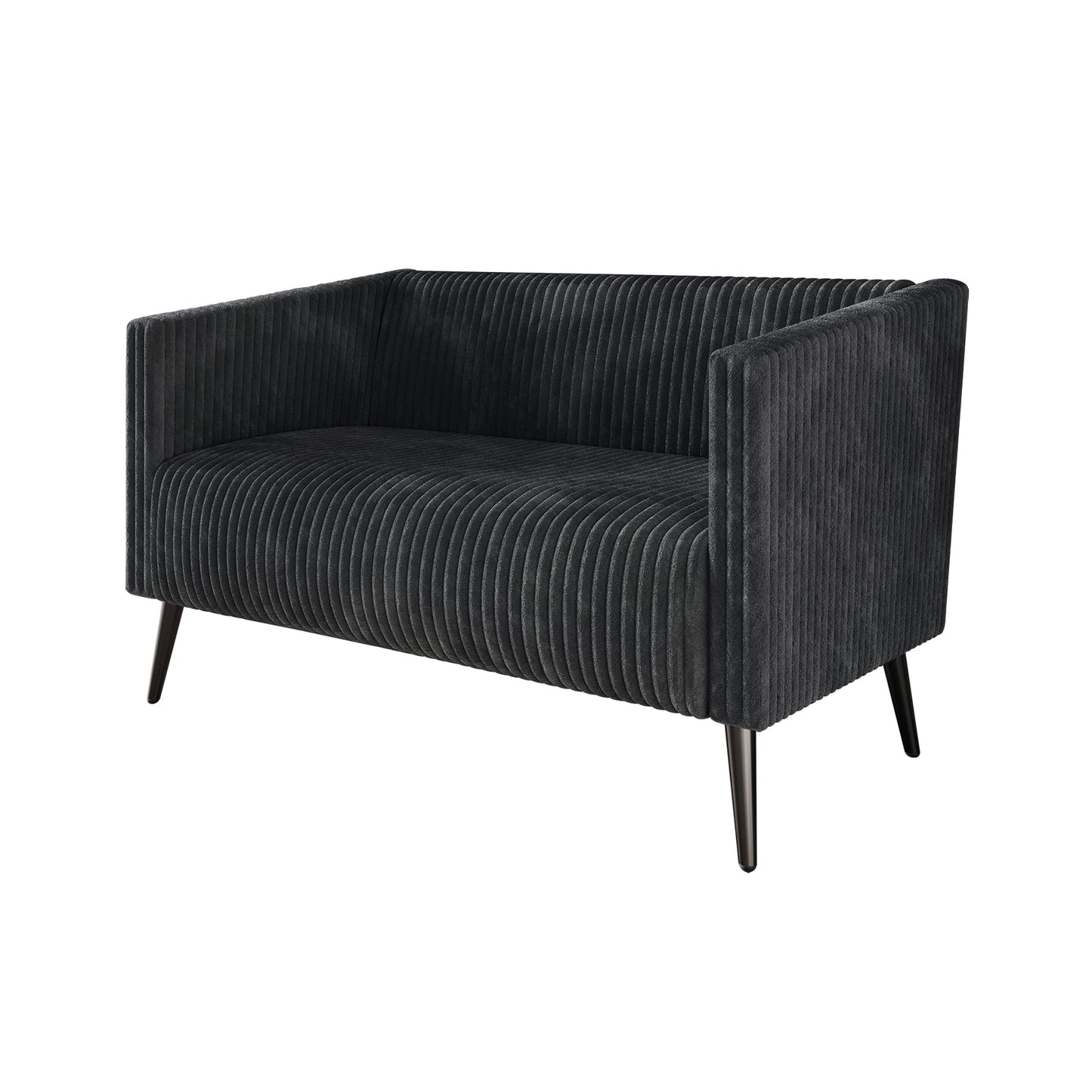 Schermick Modern and Glamorous Velvet Upholstered Loveseat