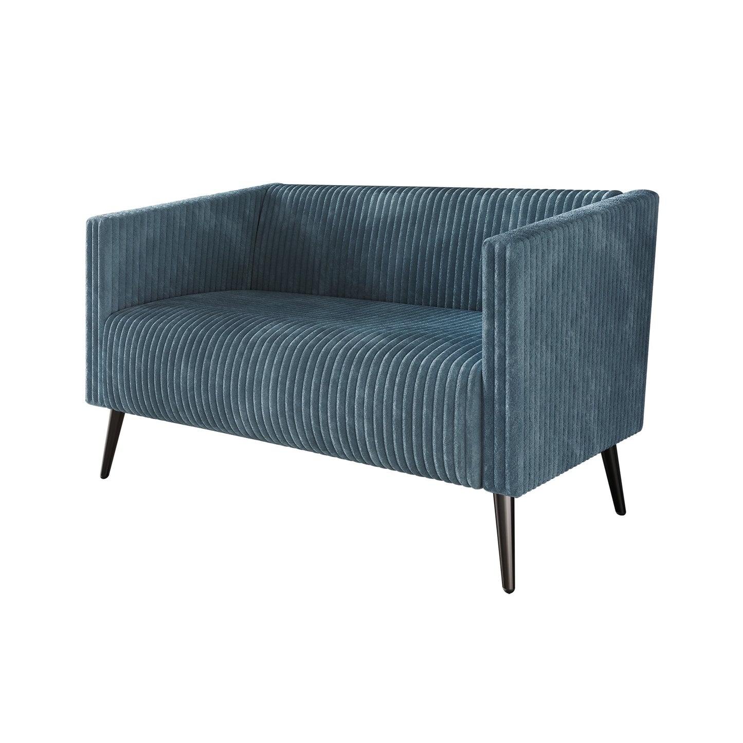 Schermick Modern and Glamorous Velvet Upholstered Loveseat