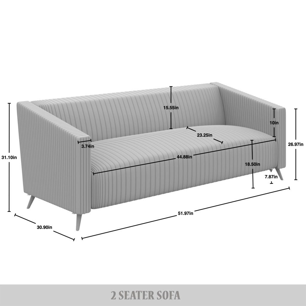 Schermick Modern and Glamorous Velvet Upholstered Loveseat