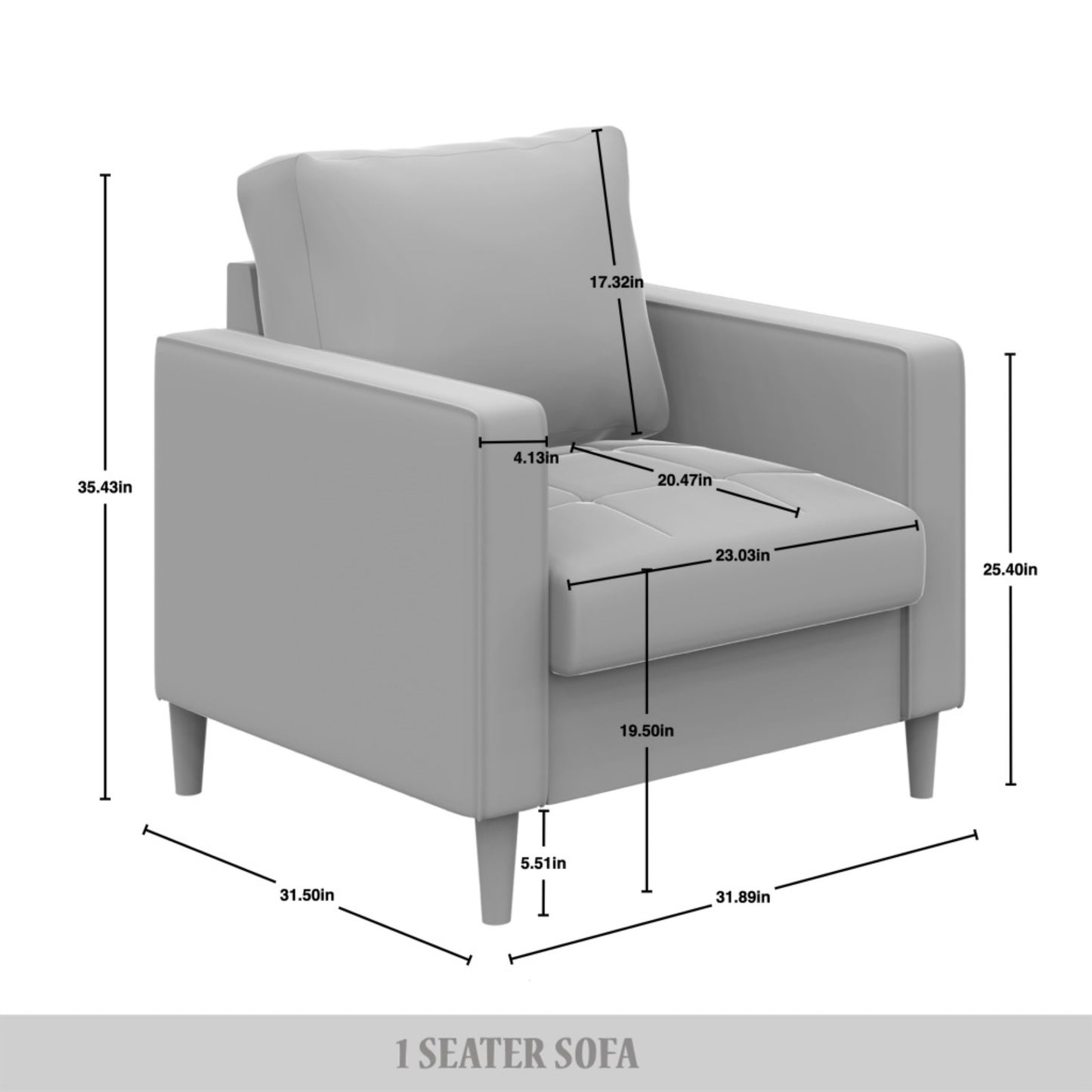 Newquay Minimalist Linen Upholstered Arm Chair