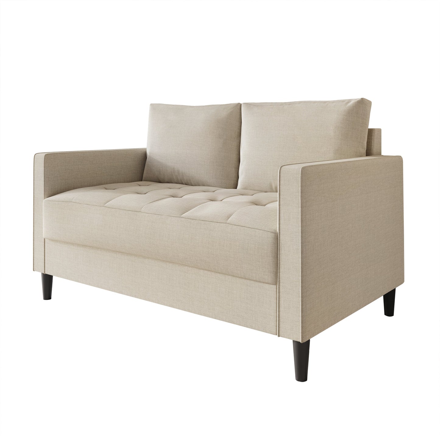 Newquay Minimalist Linen Upholstered Loveseat
