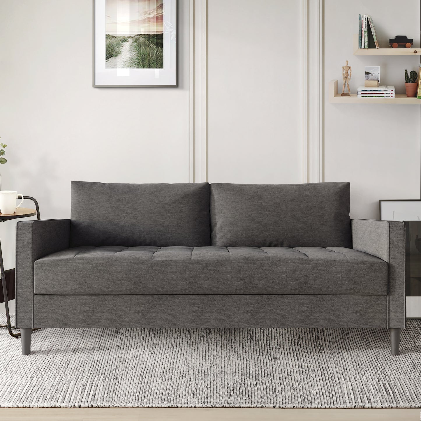 Newquay Minimalist Linen Upholstered Sofa