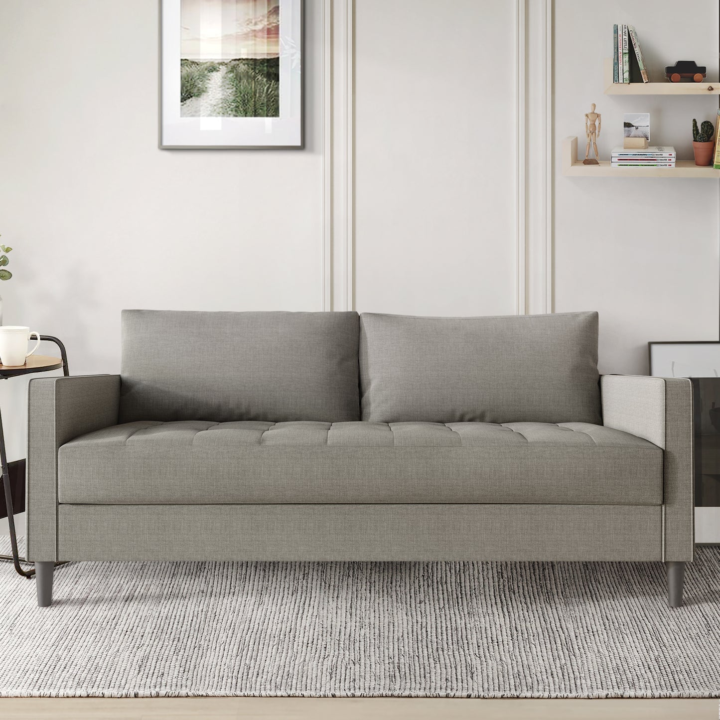 Newquay Minimalist Linen Upholstered Sofa