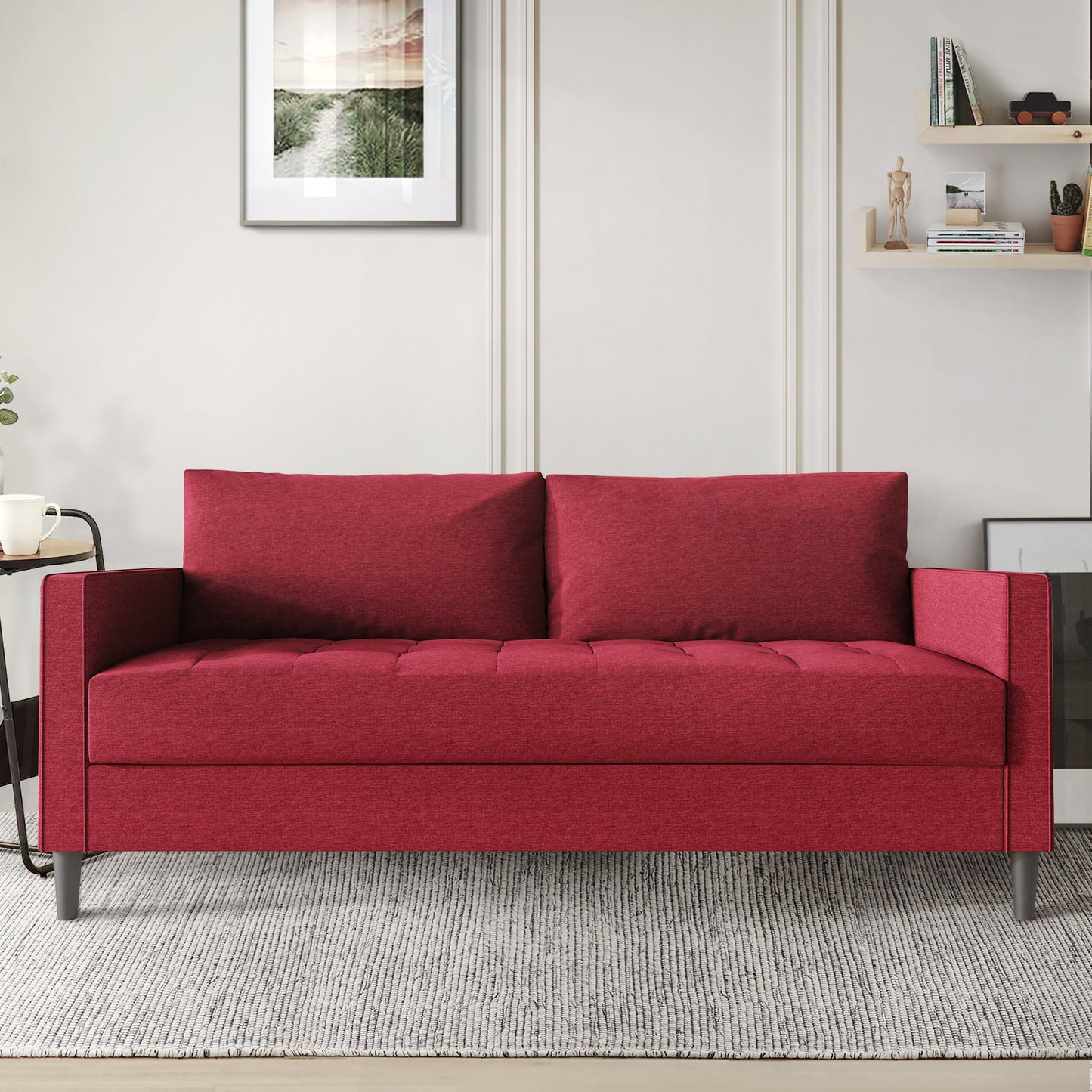 Newquay Minimalist Linen Upholstered Sofa