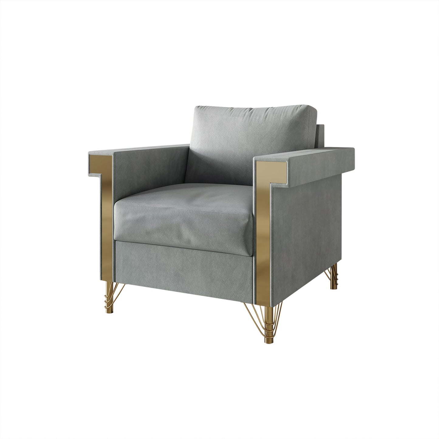 Snaresbrook Velvet Upholstered Arm Chair