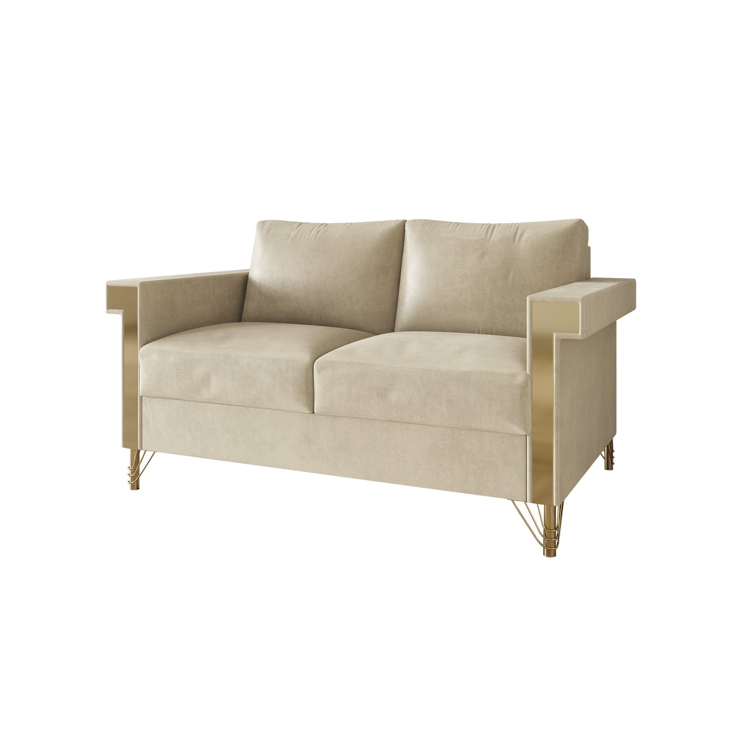 Snaresbrook Velvet Upholstered Loveseat
